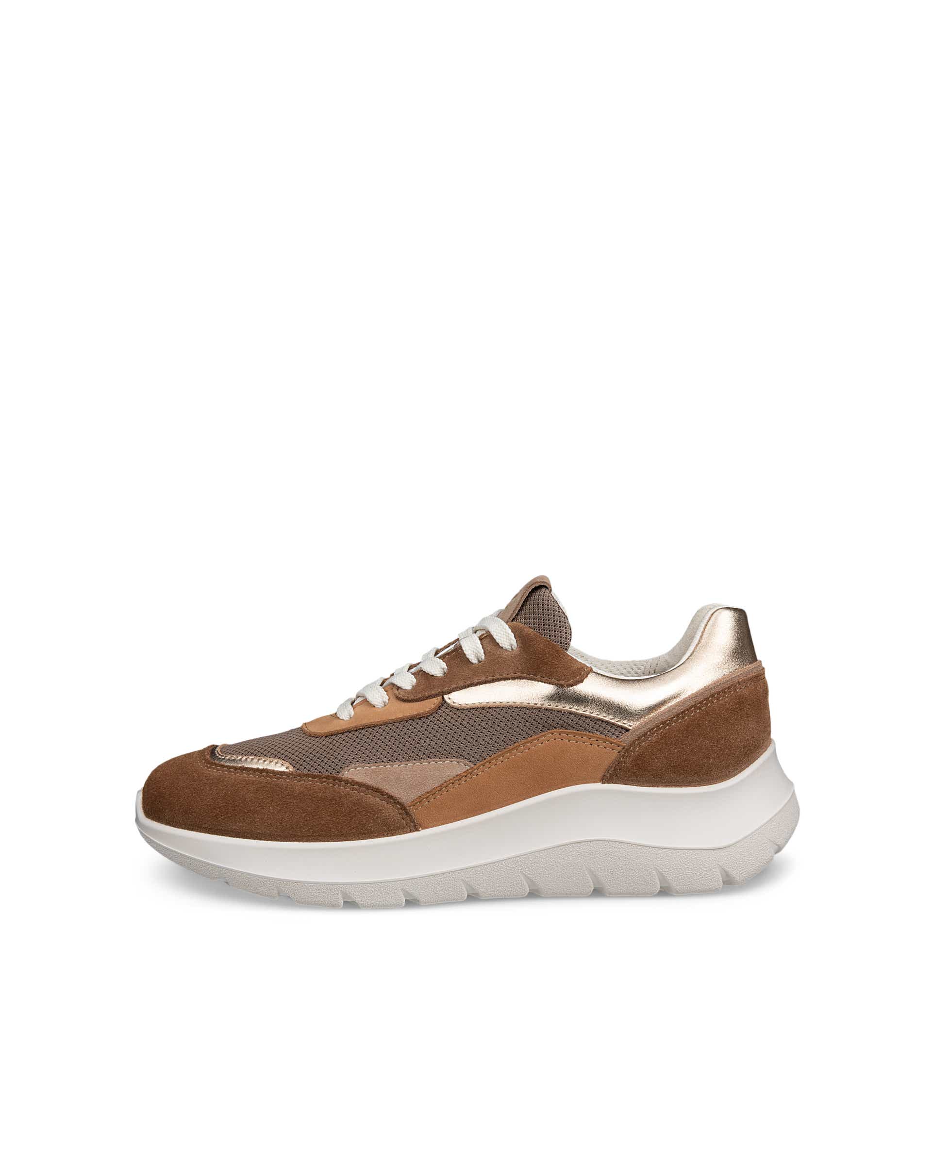 Women's ECCO® VALERIE Nubuck Trainer - Brown - Outside