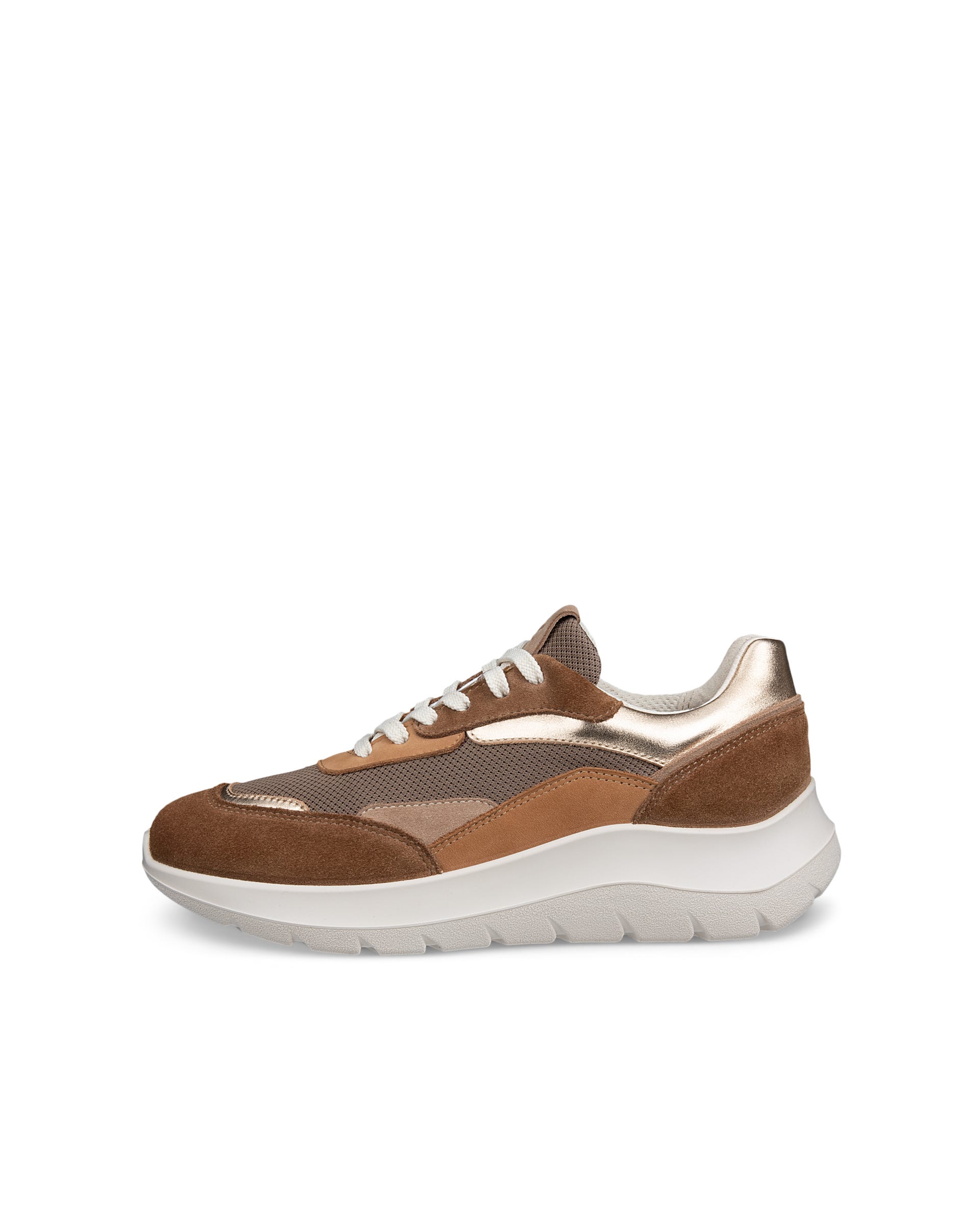 Women's ECCO® VALERIE Nubuck Trainer - Brown - Outside
