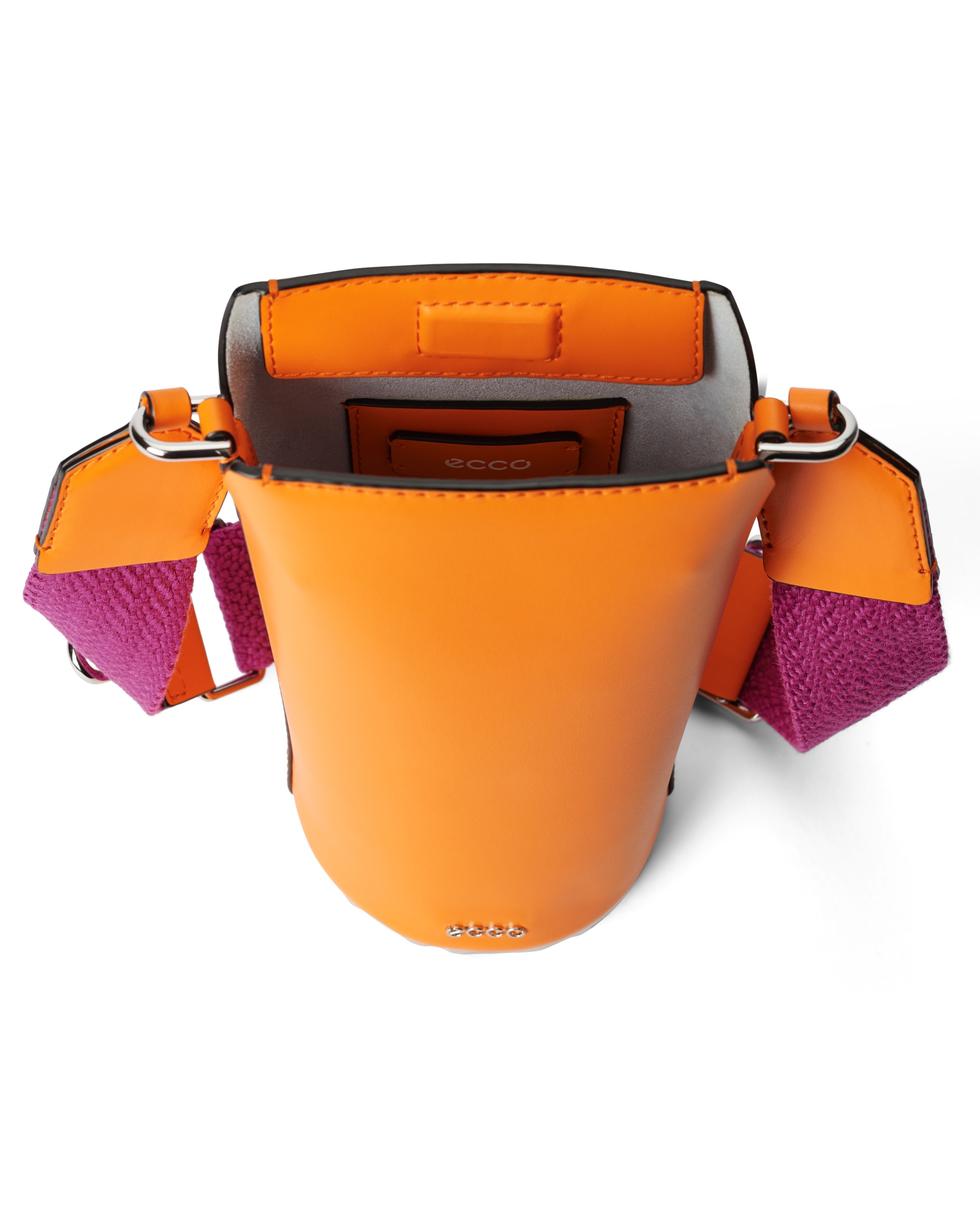 ECCO® Pot Wave Plate Smooth sac bandoulière cuir - Orange - Inside