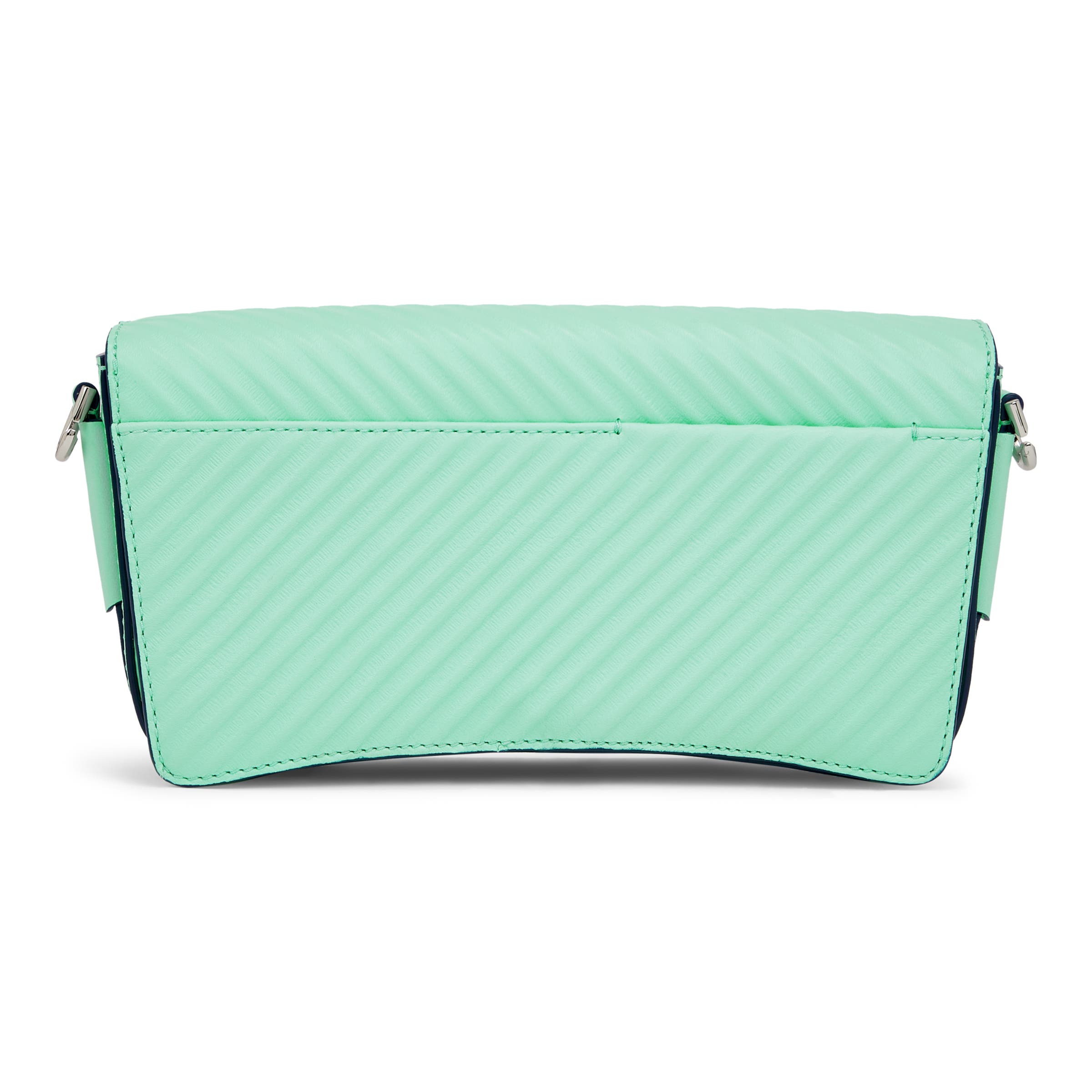 ECCO® Pinch Compact Grooved Leather Pinch Crossbody Bag - Blue - Back