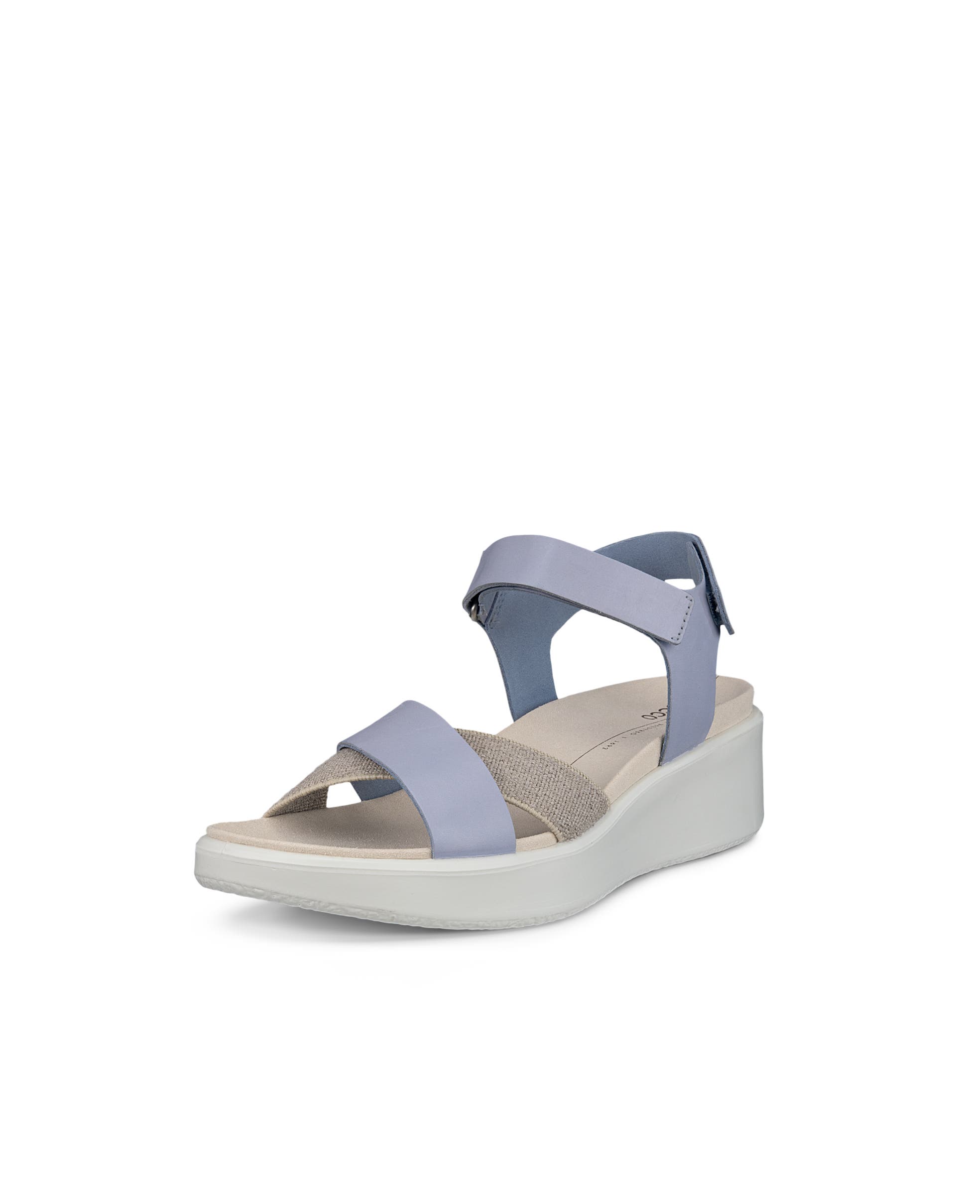 ECCO® Flowt Wedge LX Dames nubuck sleehak sandaal - Blauw - Main