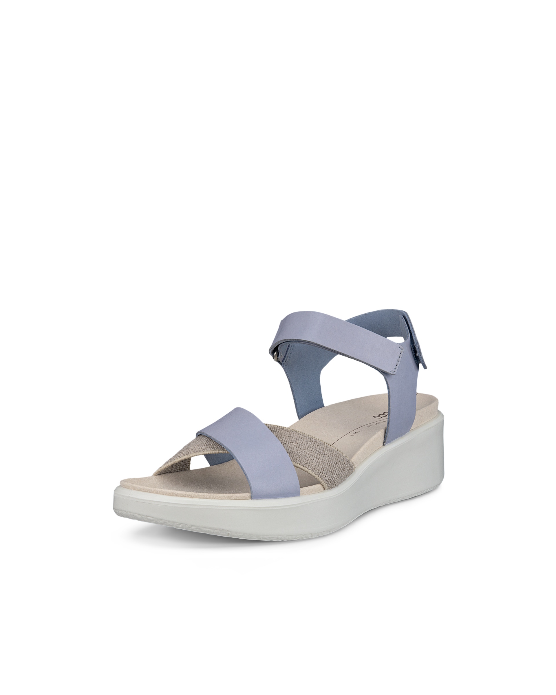 Dámské nubukové sandály na klínku ECCO® Flowt Wedge LX - Modrá - Main