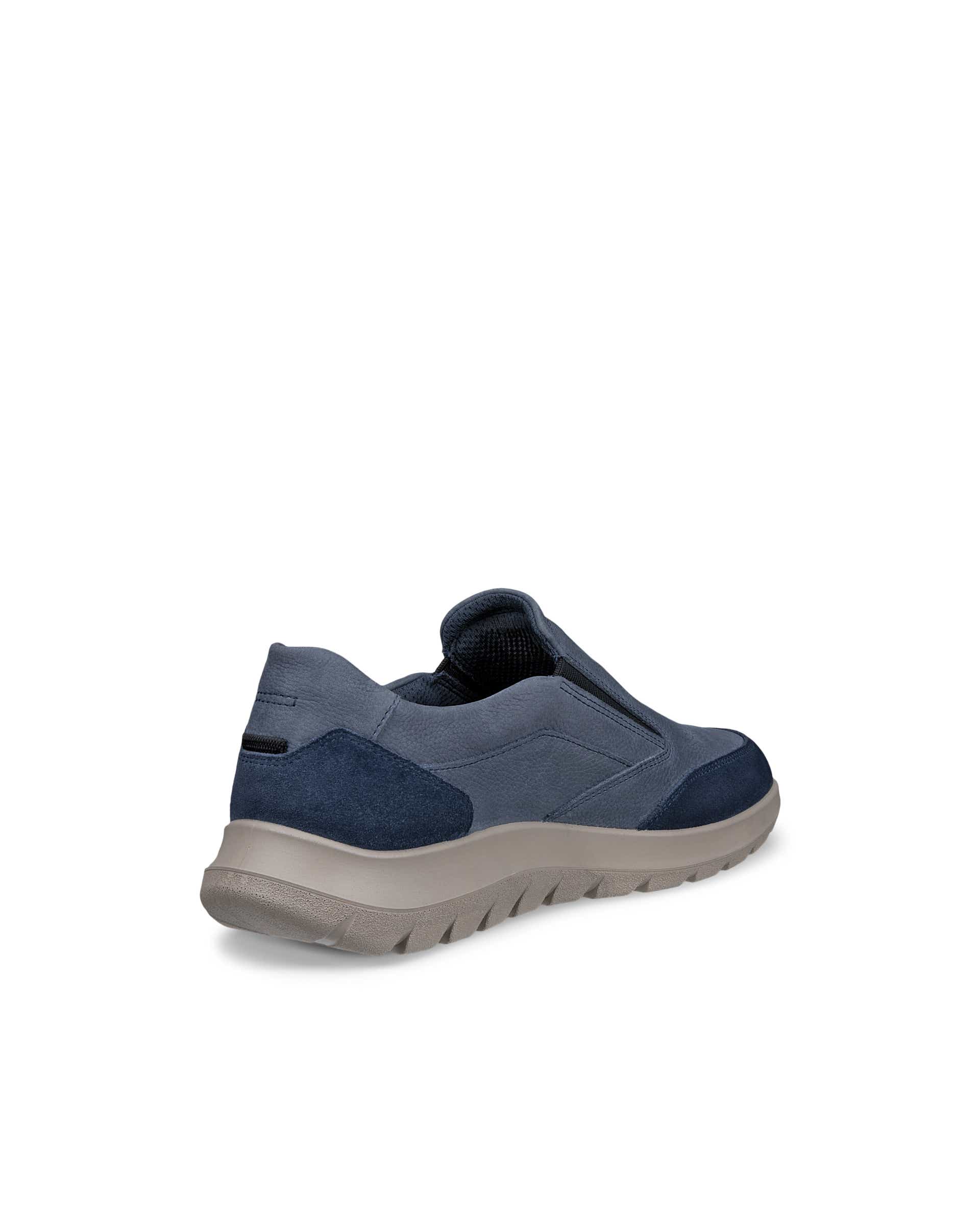 Męskie nubukowe wsuwane buty sportowe ECCO® CITY STRIDE - Niebieski - Back