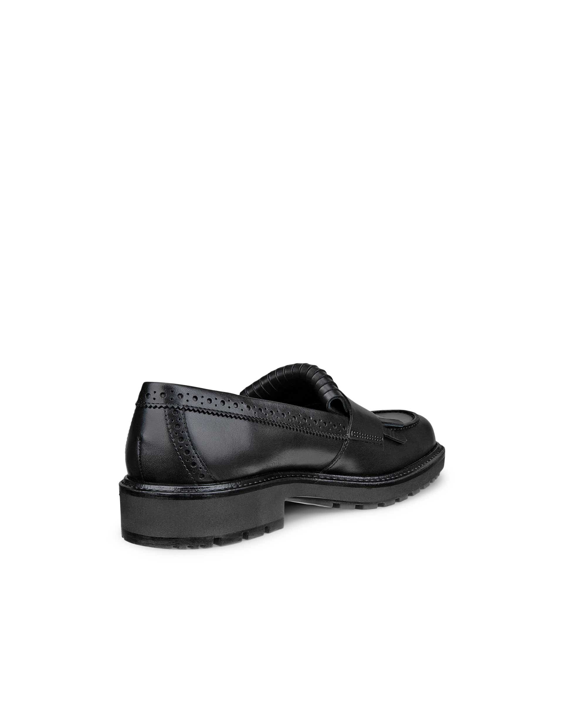Women's ECCO® METROPOLE OSLO Leather Loafer - Black - Back