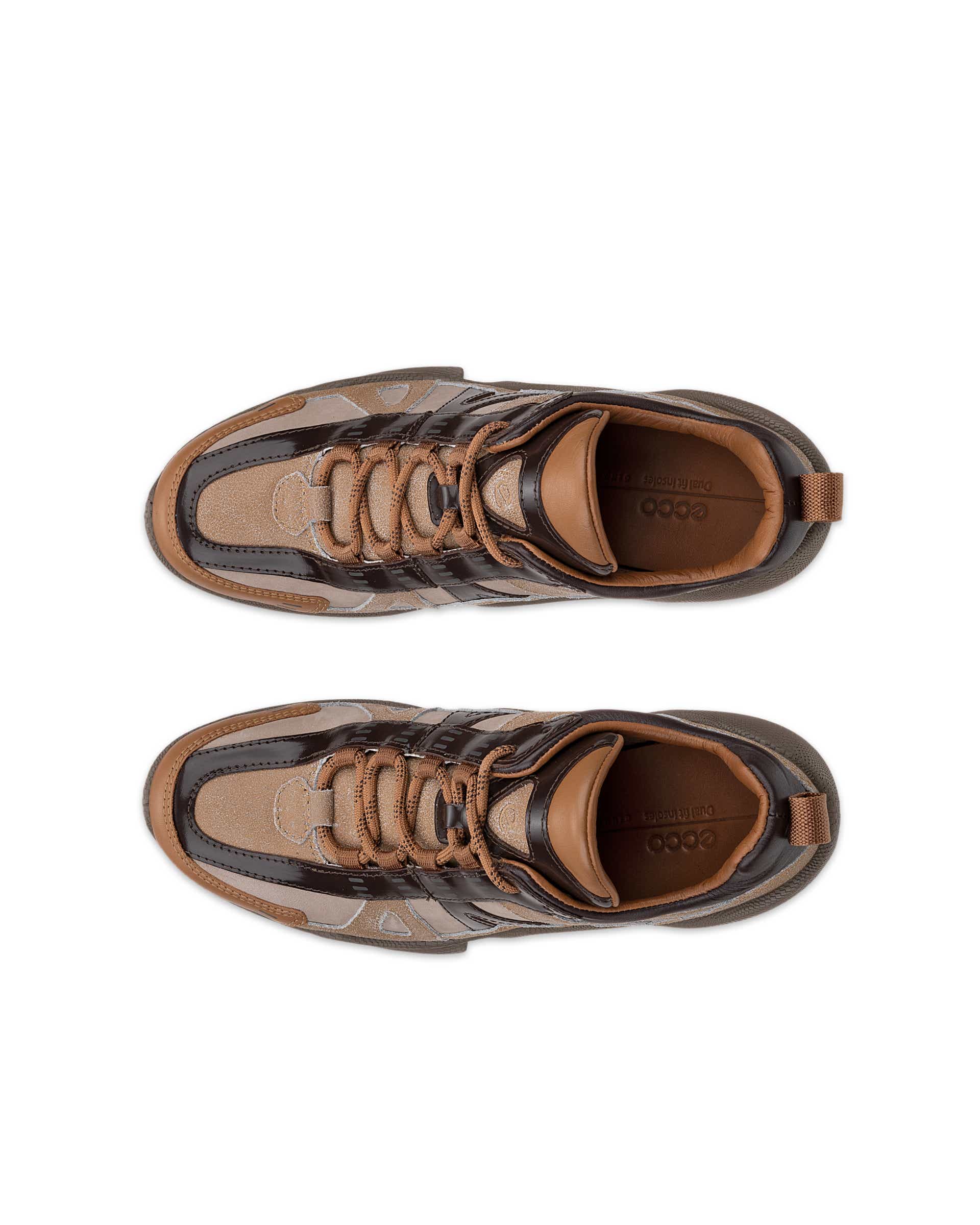 Women's ECCO® Biom C 65 Leather High-Heeled Shoe - Brown - Top left pair