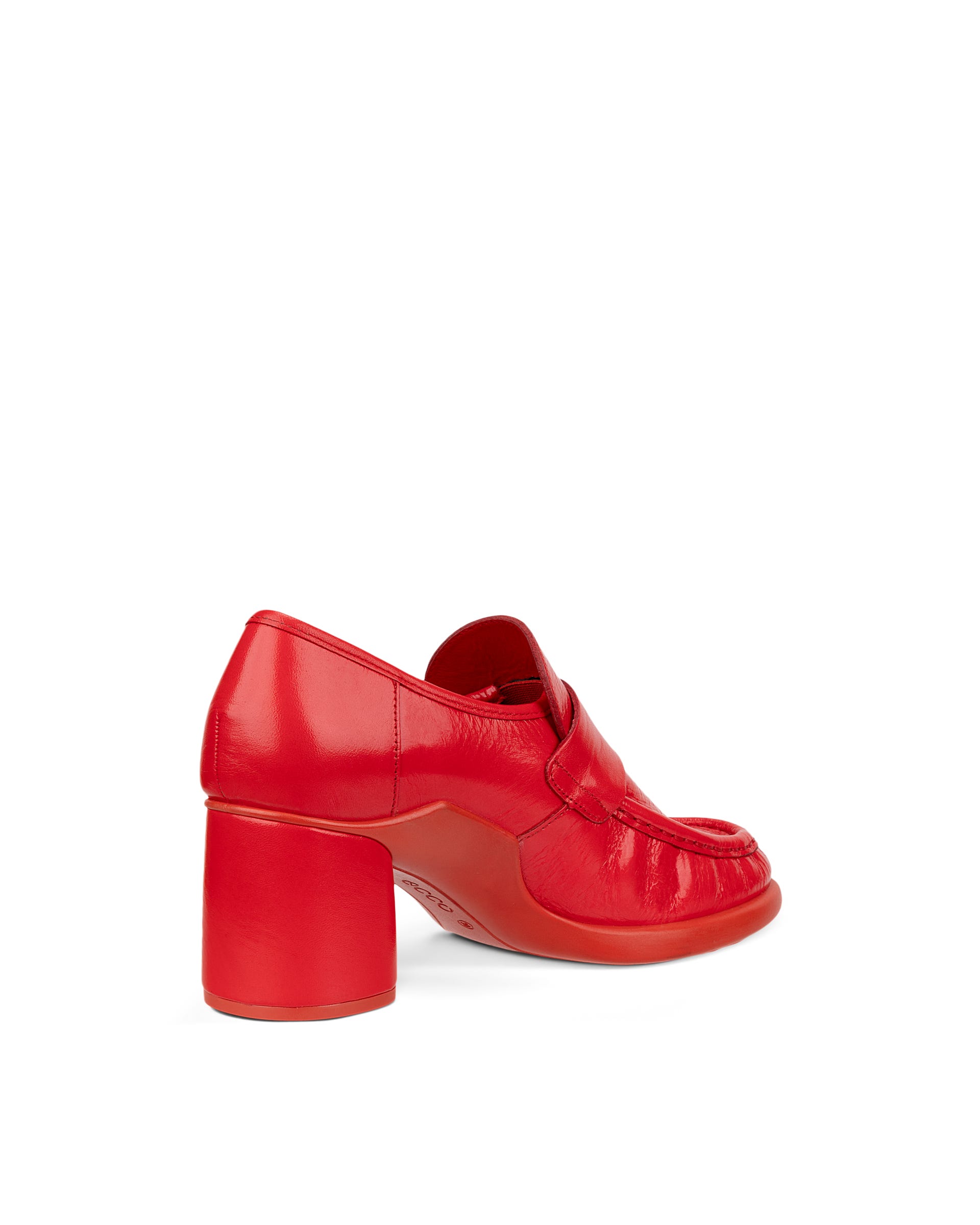 ECCO Sculpted LX 55 ウィメンズ レザーブロックヒール - レッド - Back