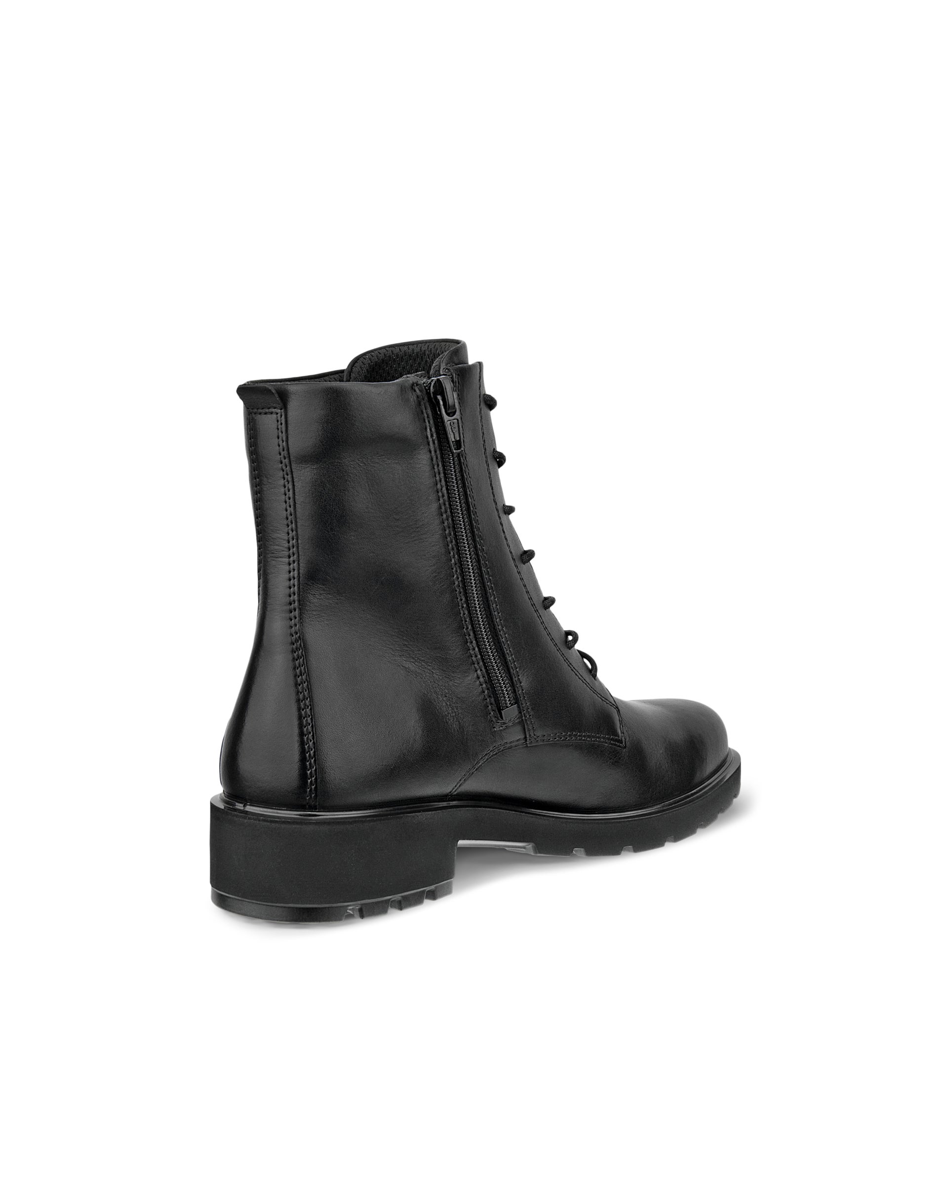 Women's ECCO® Metropole Vienna Leather Mid-Cut Lace-Up Boot - Black - Back