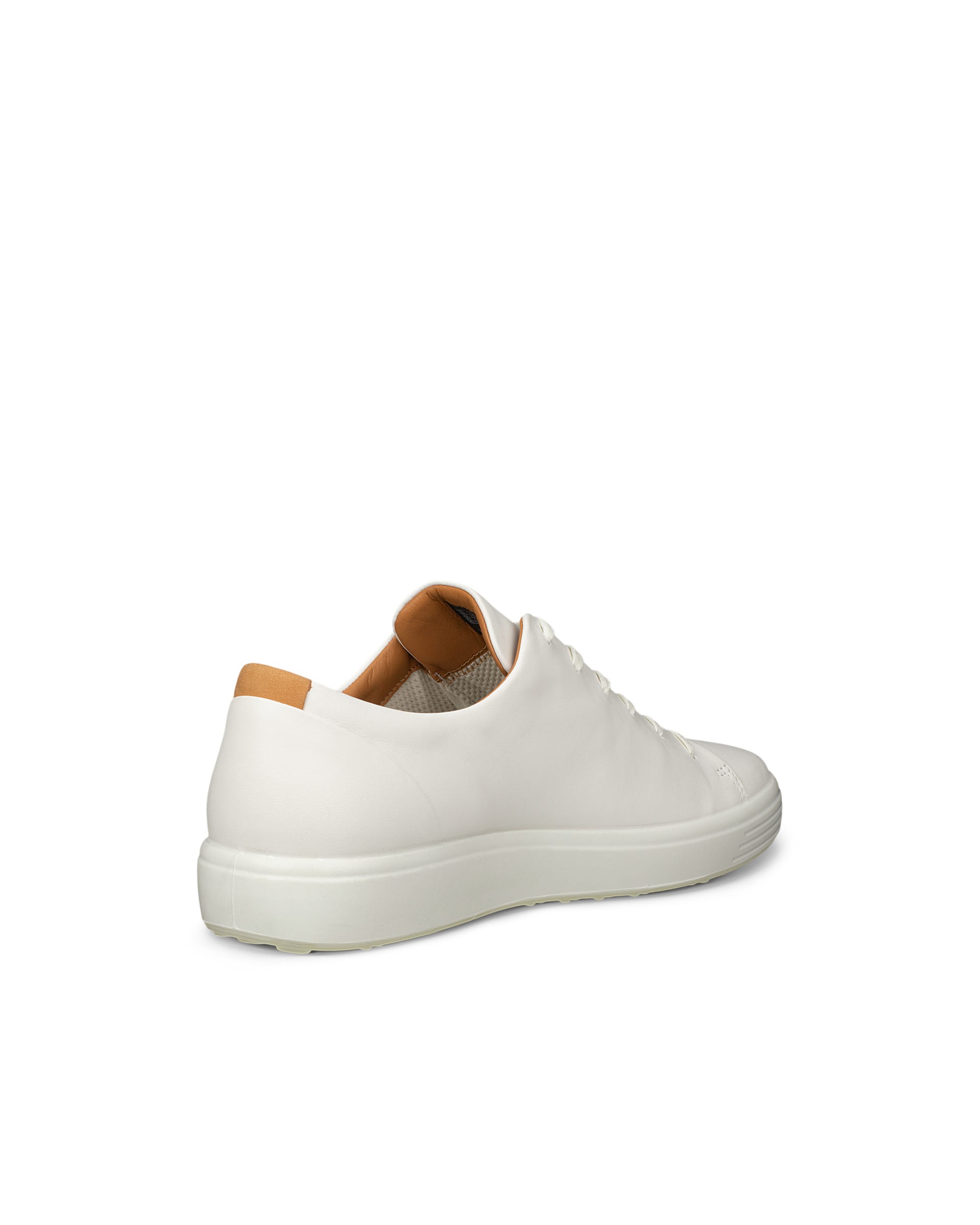 Men's ECCO® Soft 7 Leather Lace-Up Shoe - White - Outside