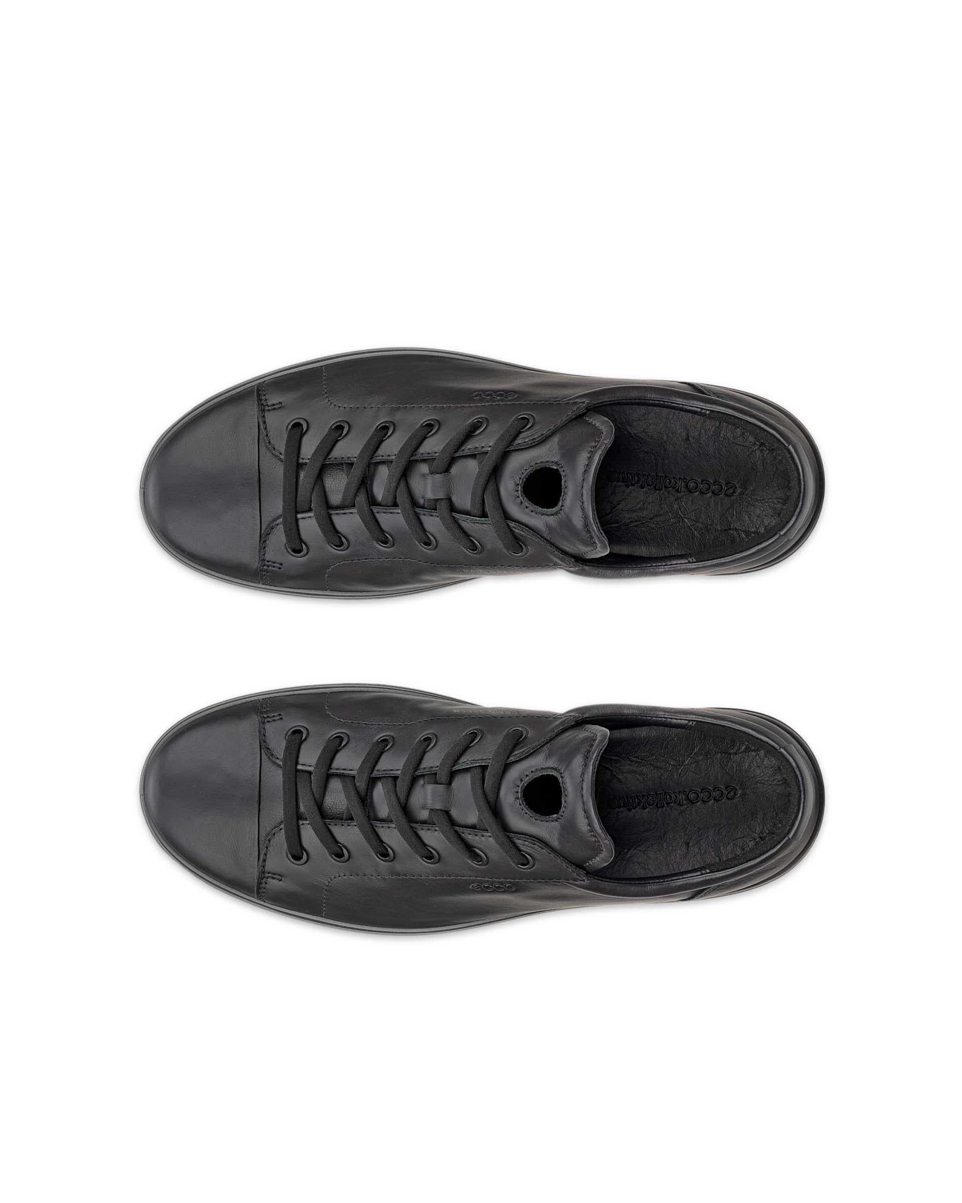 ECCO® SOFT CLASSIC Herren Ledersneaker - Schwarz - Top left pair