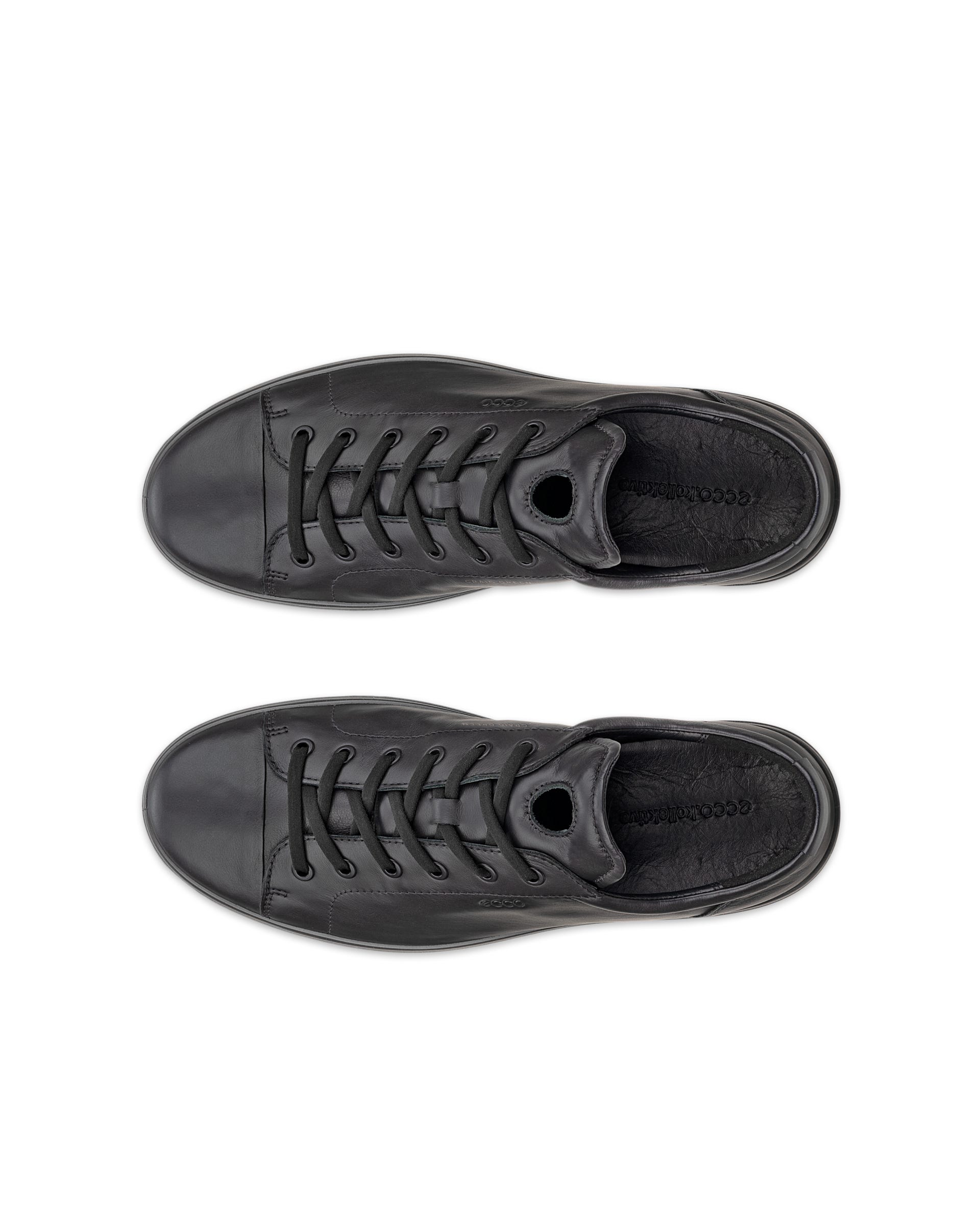 ECCO® SOFT CLASSIC Herren Ledersneaker - Schwarz - Top left pair