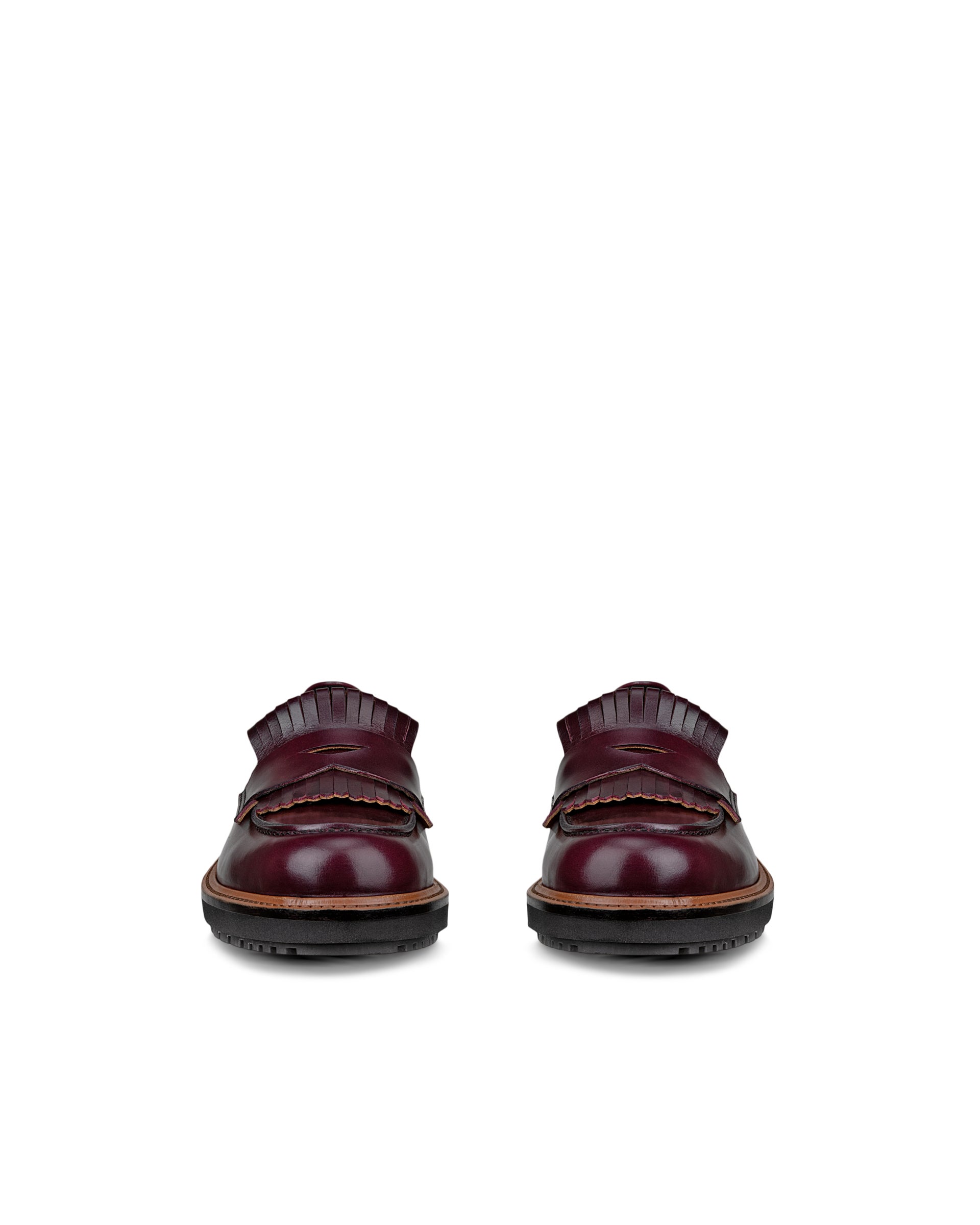 ECCO® METROPOLE OSLO mocassins en cuir pour femme - Rouge - Front pair