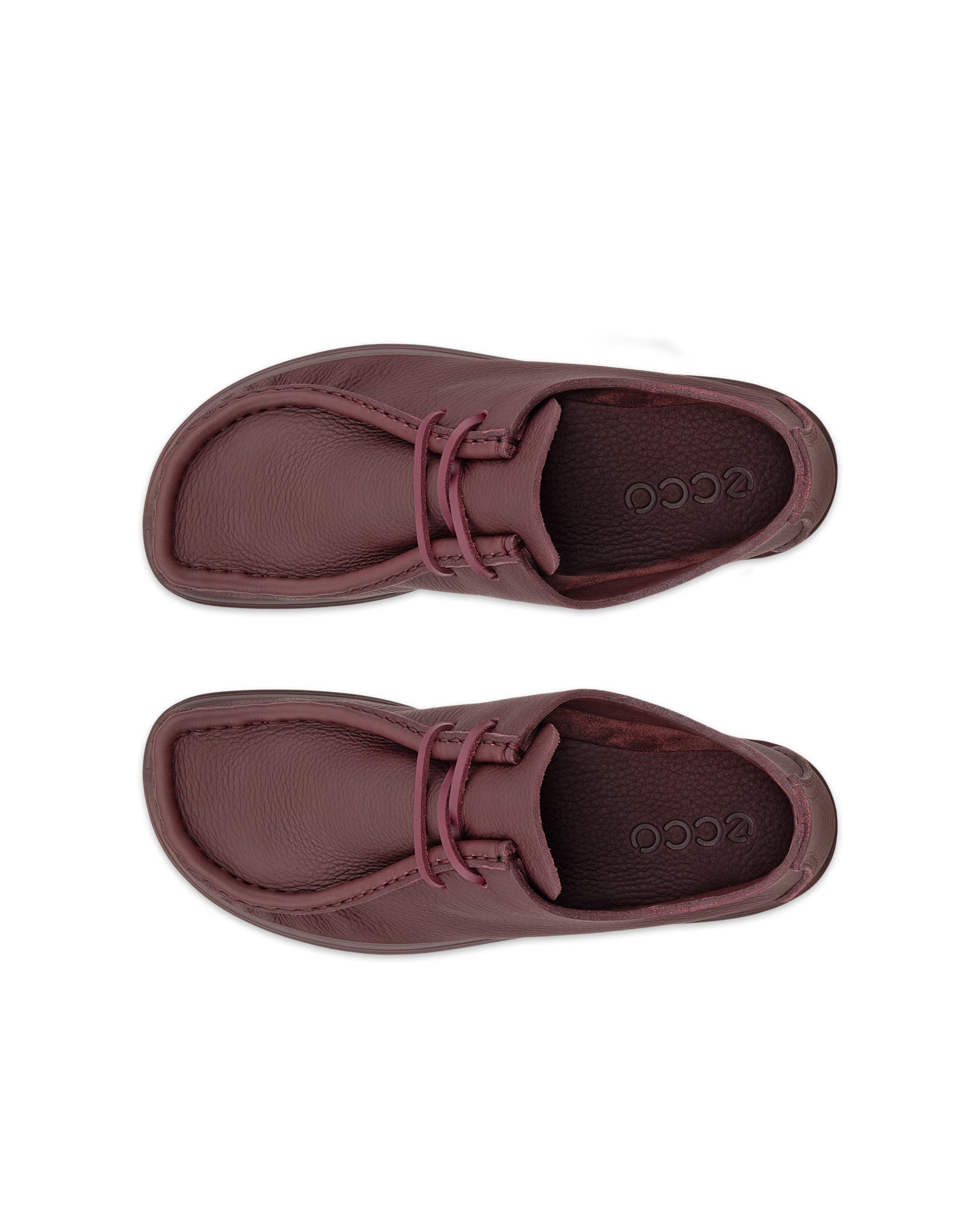 Męskie skórzane buty sznurowane ECCO® JOKE - Czerwony - Top left pair