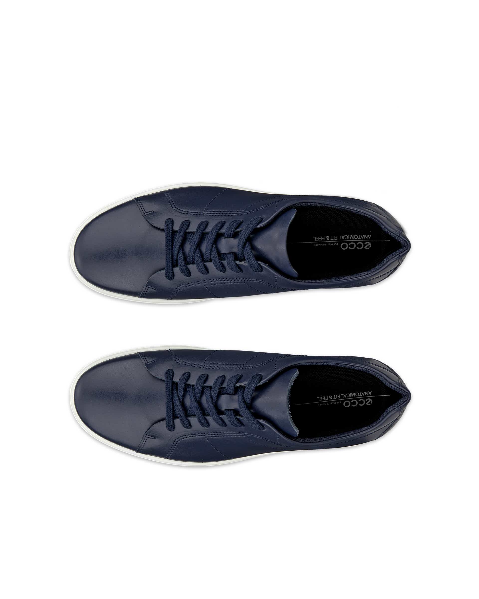 Zapatillas de piel ECCO® CLASSIC SNEAKER para hombre - Azul - Top left pair