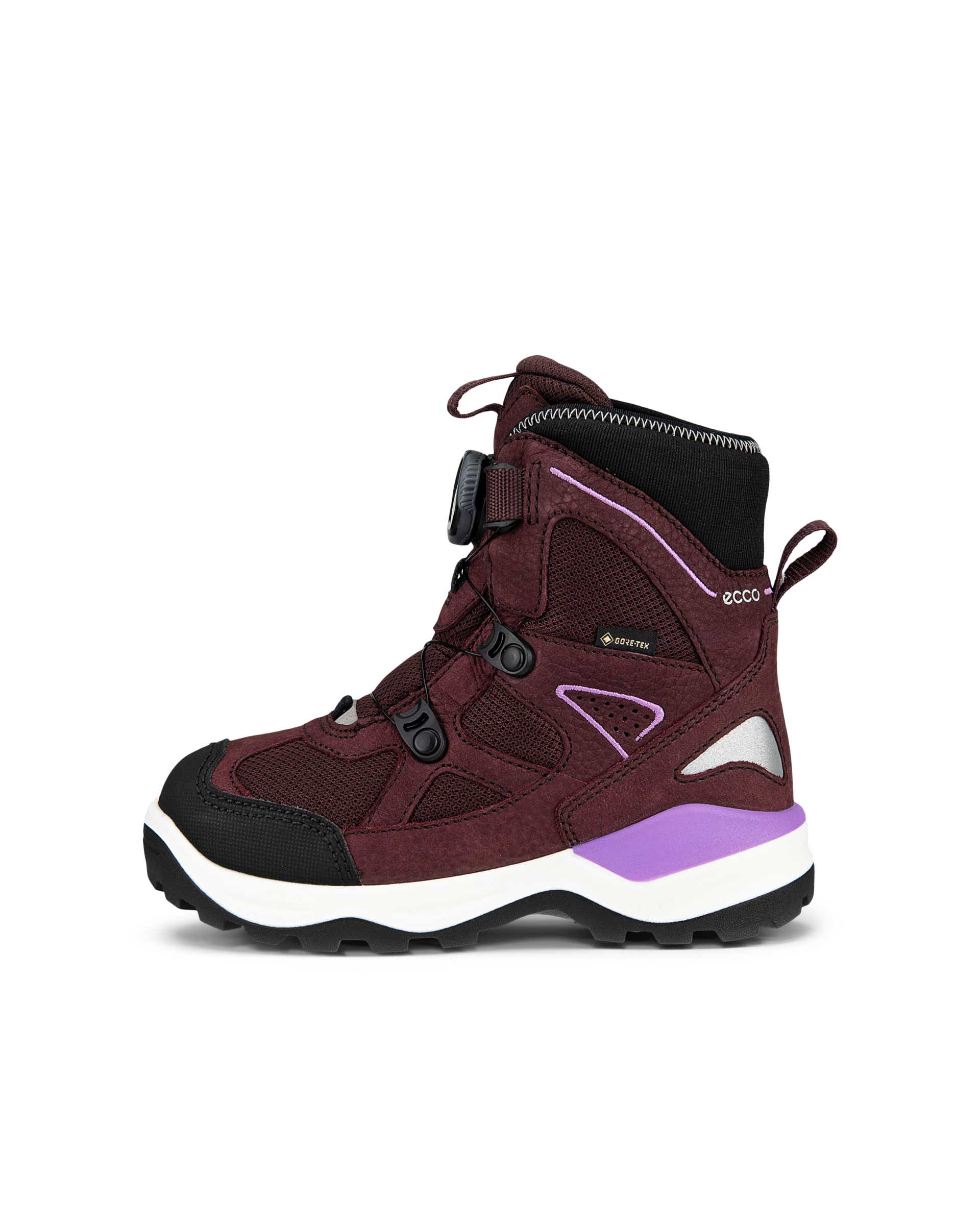 ECCO® Snow Mountain Kinderen winterlaars van nubuck met Gore-Tex - Paars - Outside