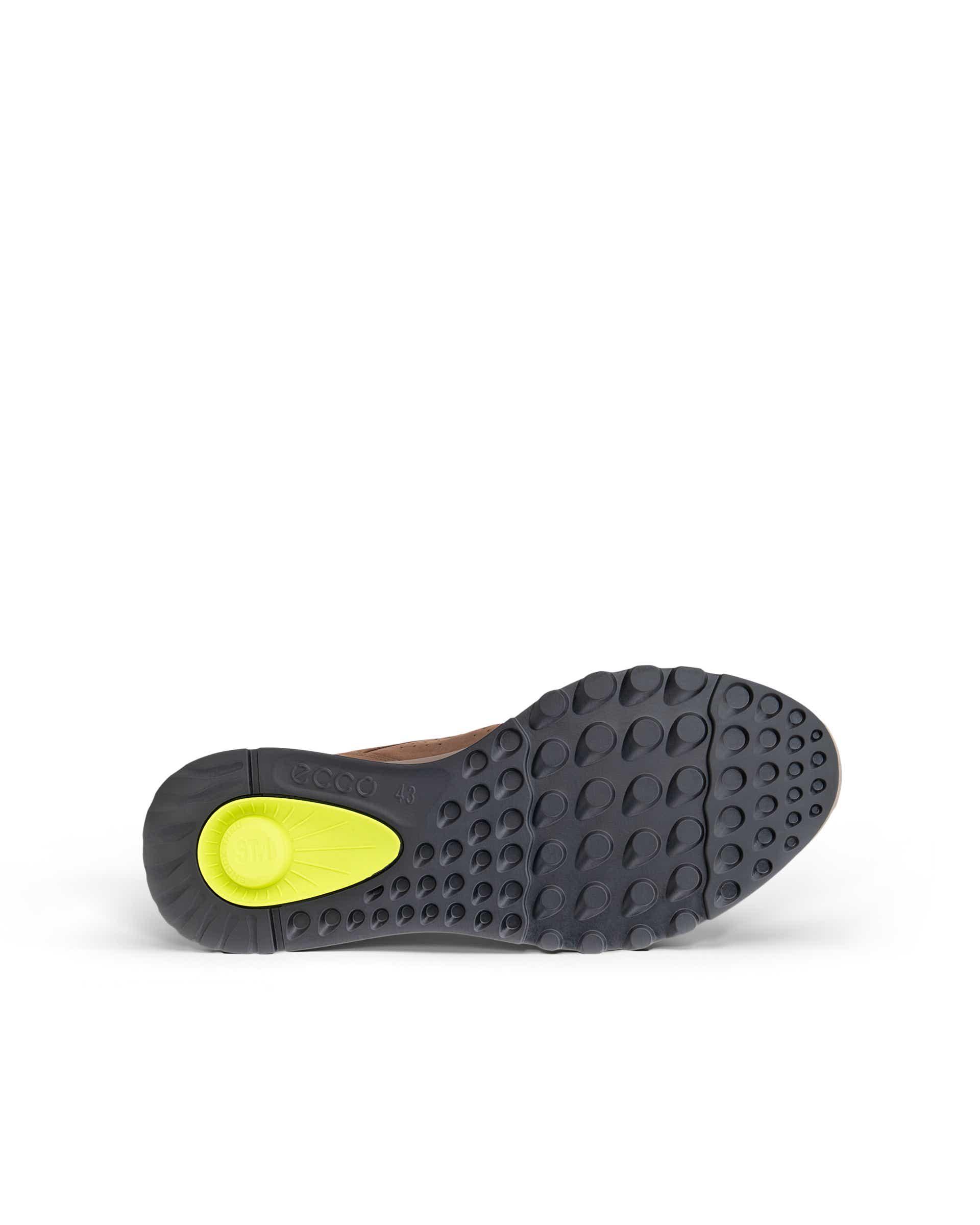 ECCO® EXOSTRIDE baskets en nubuck pour homme - Marron - Sole
