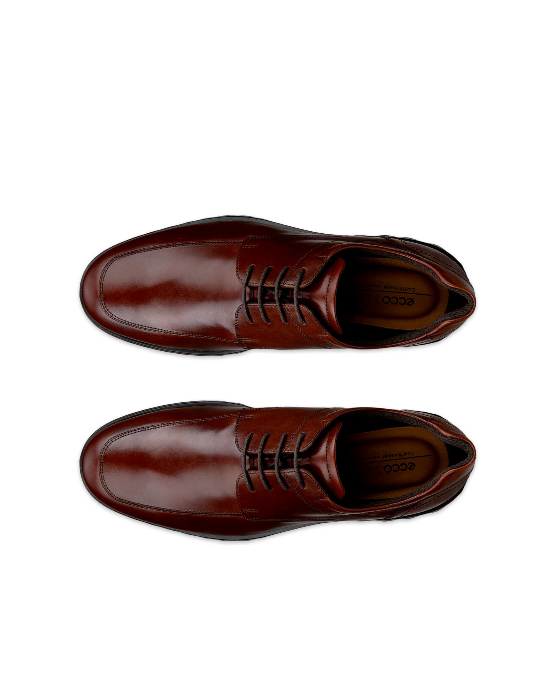ECCO® S Lite Hybrid Heren leren derby schoen - Bruin - Top left pair