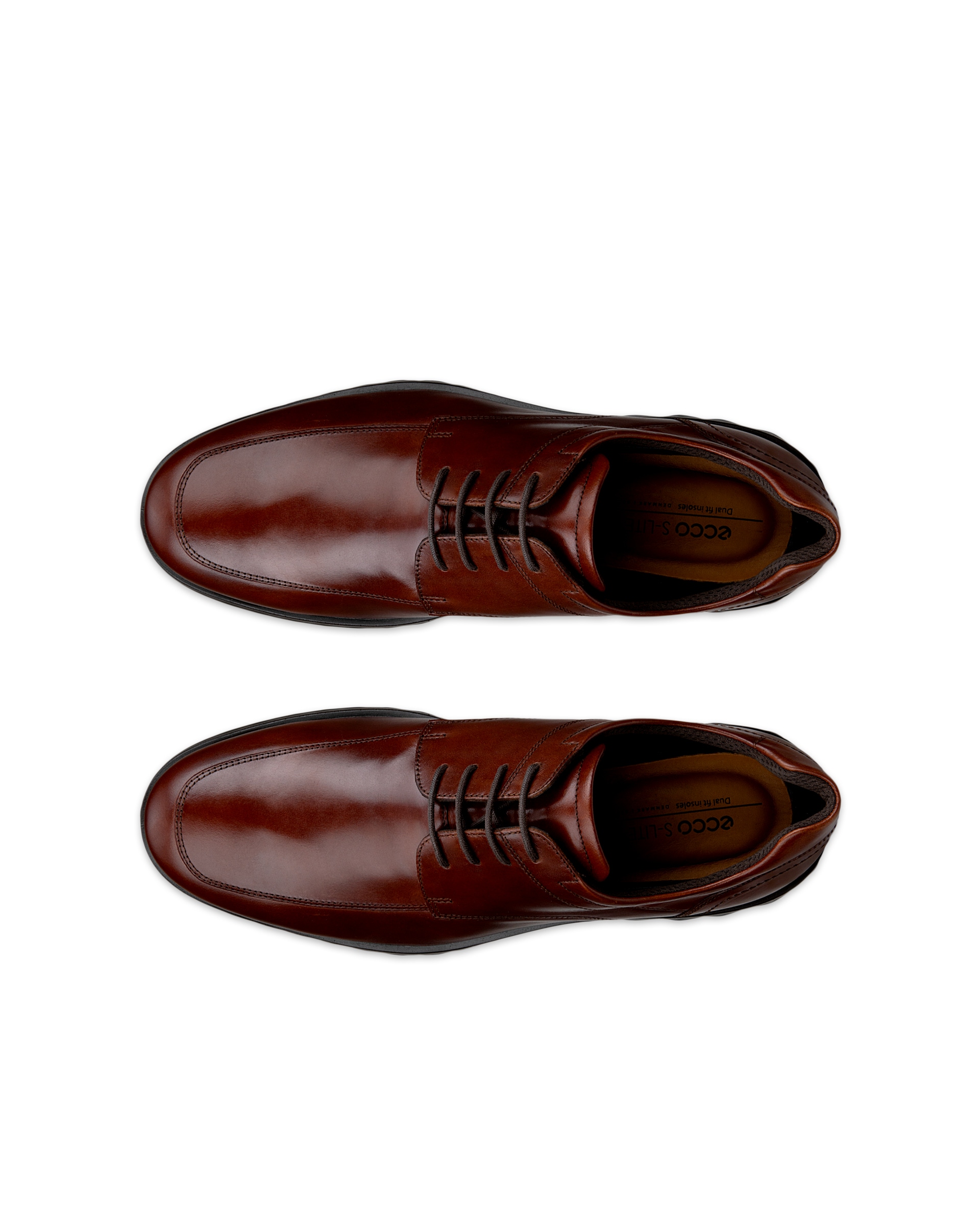 ECCO® S Lite Hybrid Heren leren derby schoen - Bruin - Top left pair
