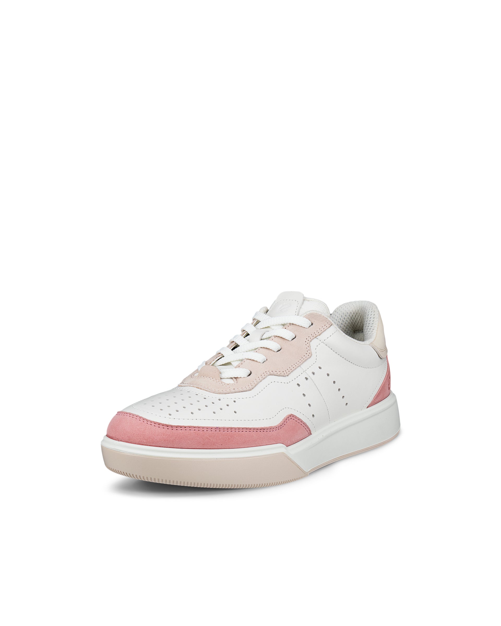 ECCO® Street Court baskets en cuir pour femme - Blanc - Main