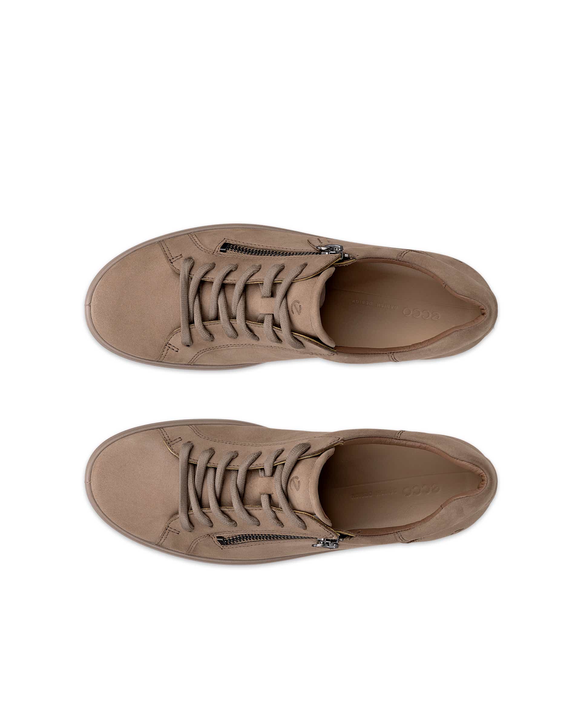 Dámské nubukové tenisky ECCO® SOFT 7 - Hnědá - Top left pair