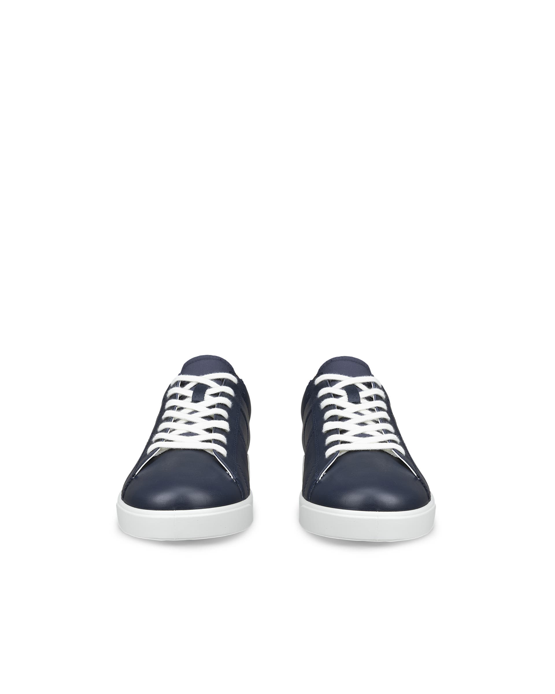 ECCO® Street Lite baskets en cuir pour homme - Bleu - Front pair