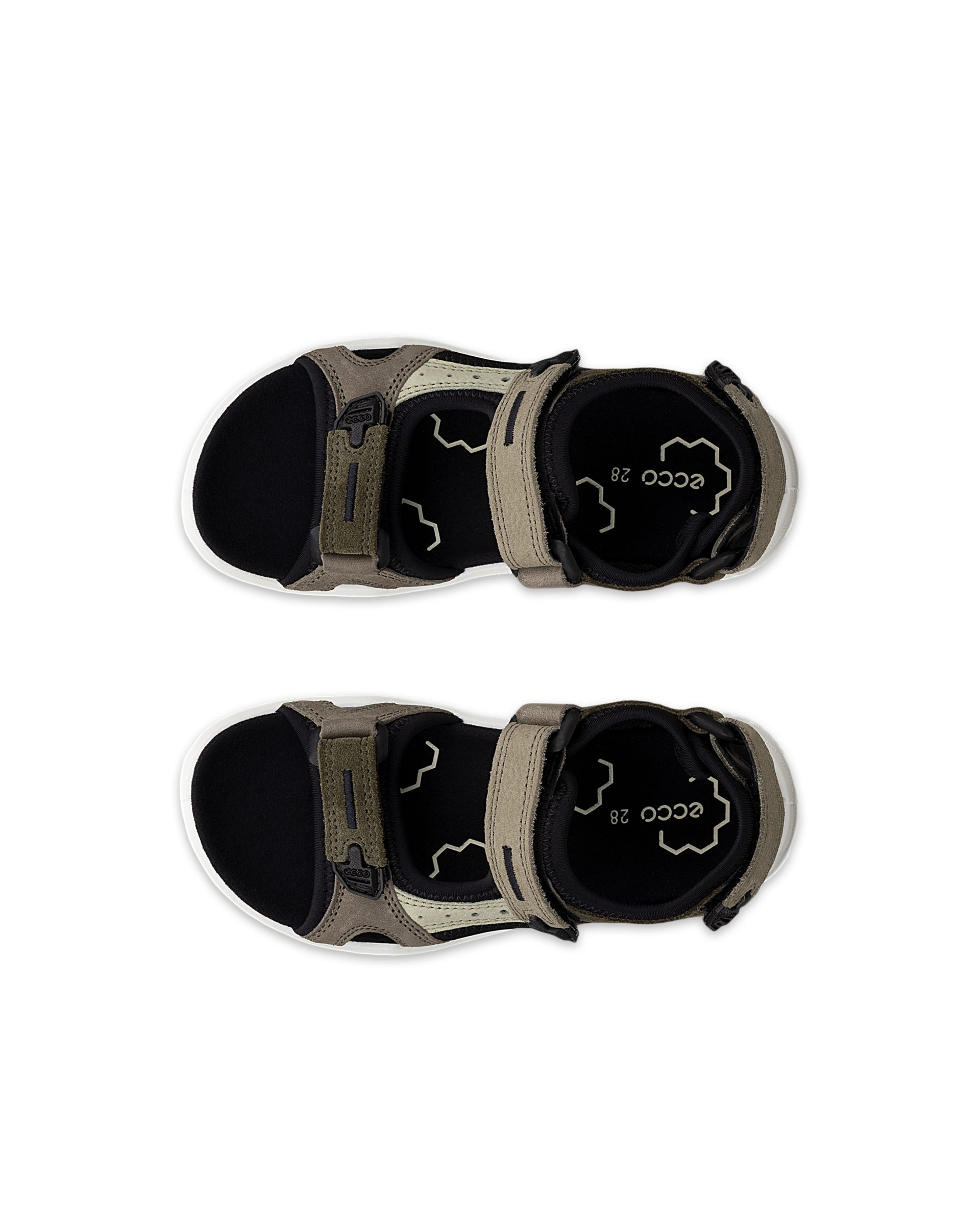 ECCO® X-TRINSIC Kinder Trekkingsandale aus Nubukleder - Grün - Top left pair