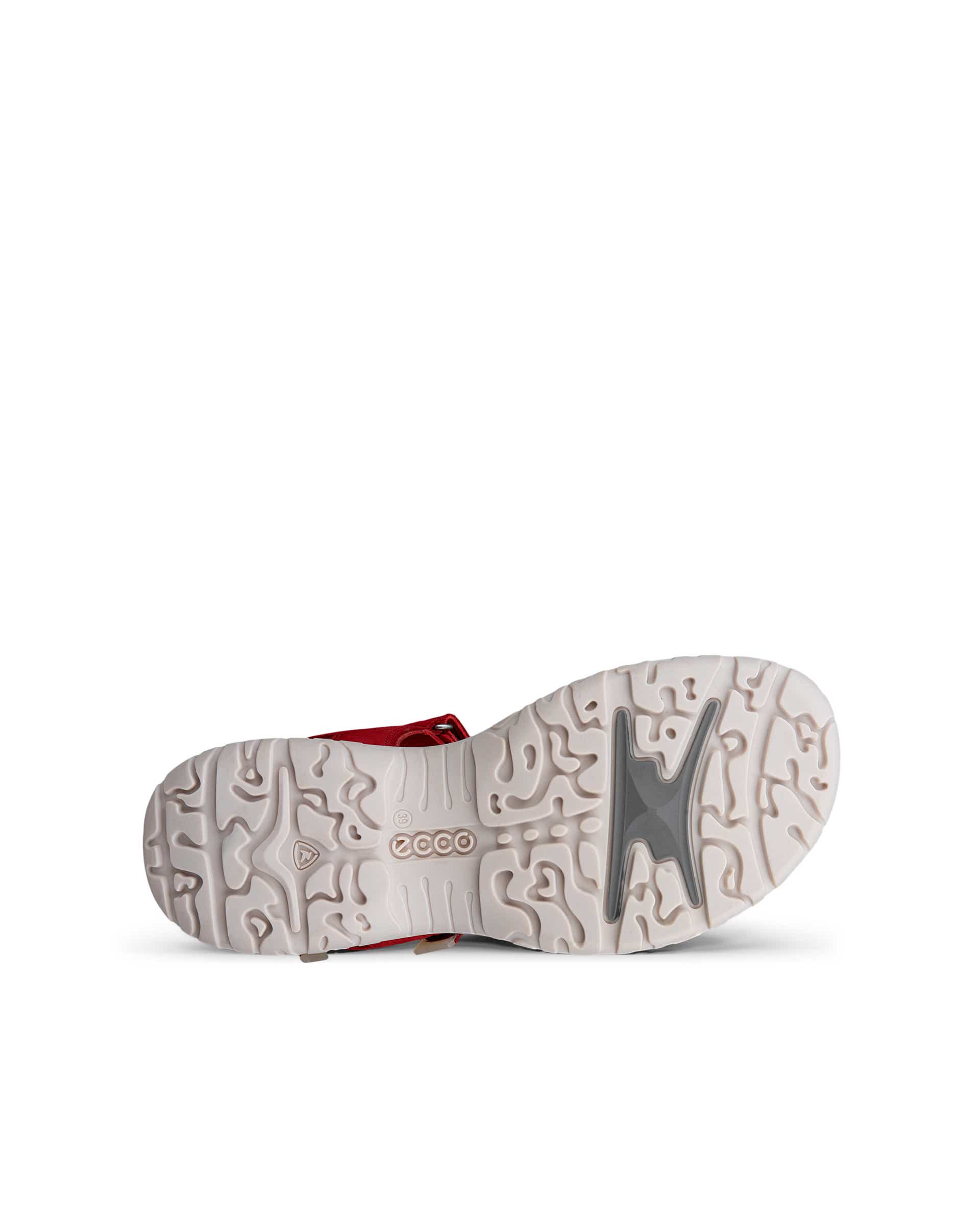Women's ECCO® Offroad Roam Nubuck Two Strap Sandal - Red - Sole