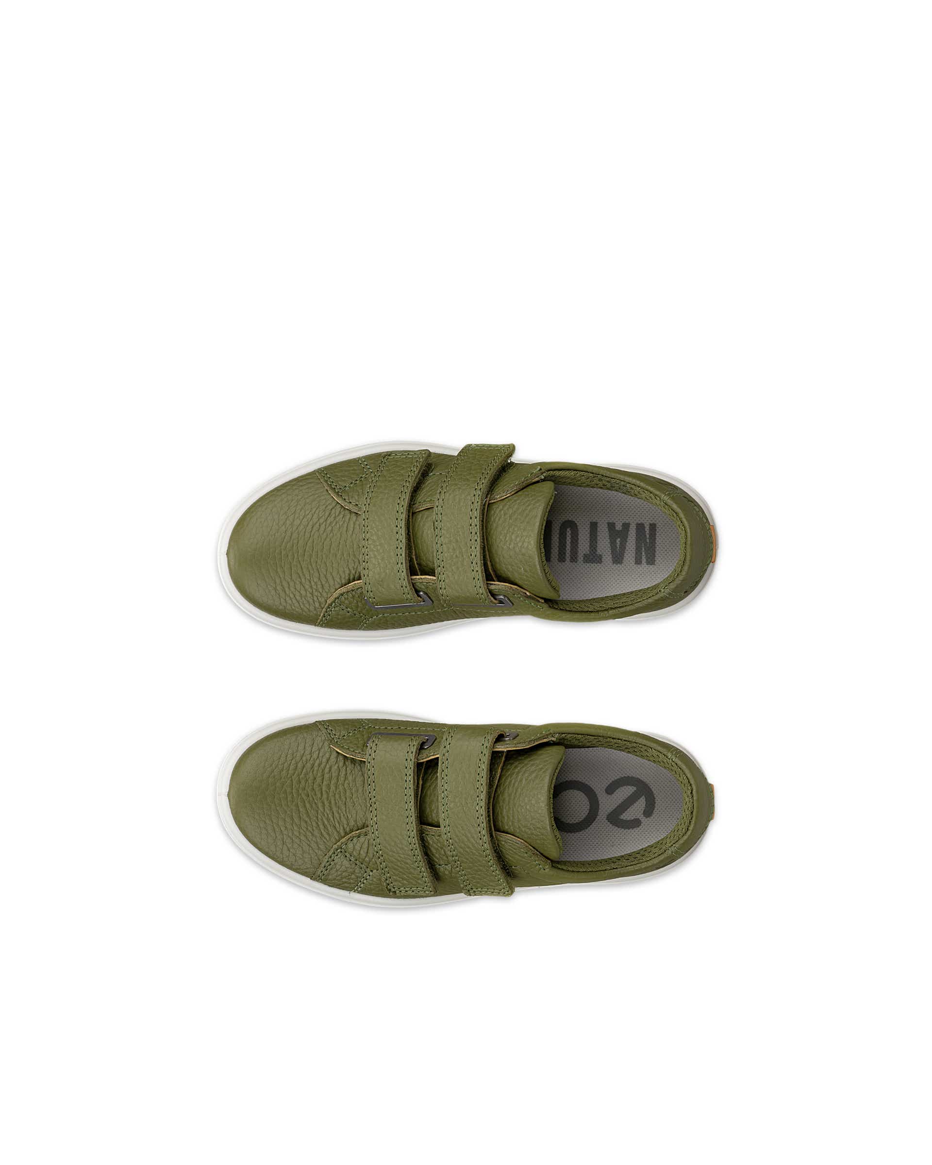 ECCO® Street Platform baskets en cuir pour femme - Vert - Top left pair
