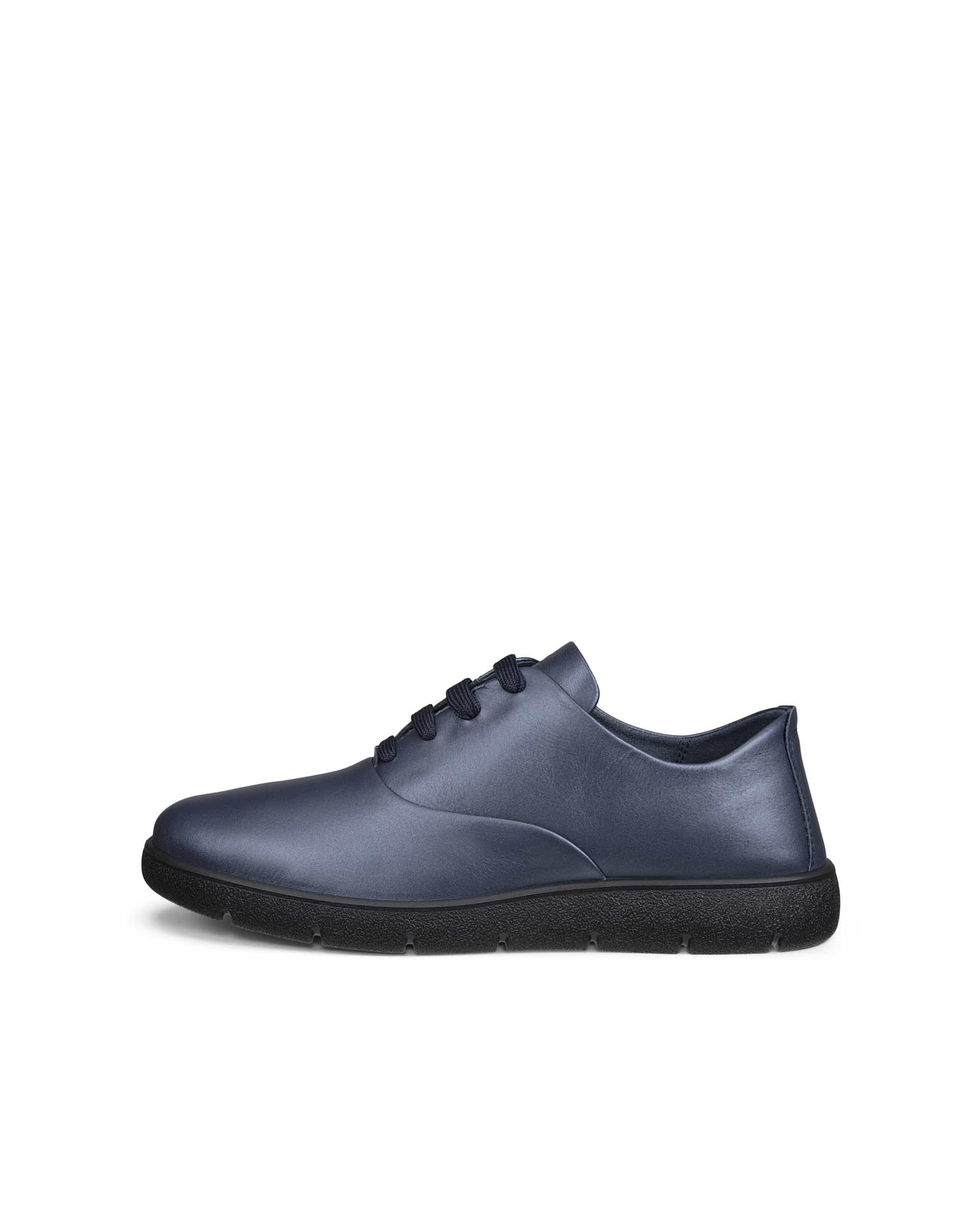Damskie skórzane buty sznurowane ECCO® BELLA 2 - Niebieski - Outside