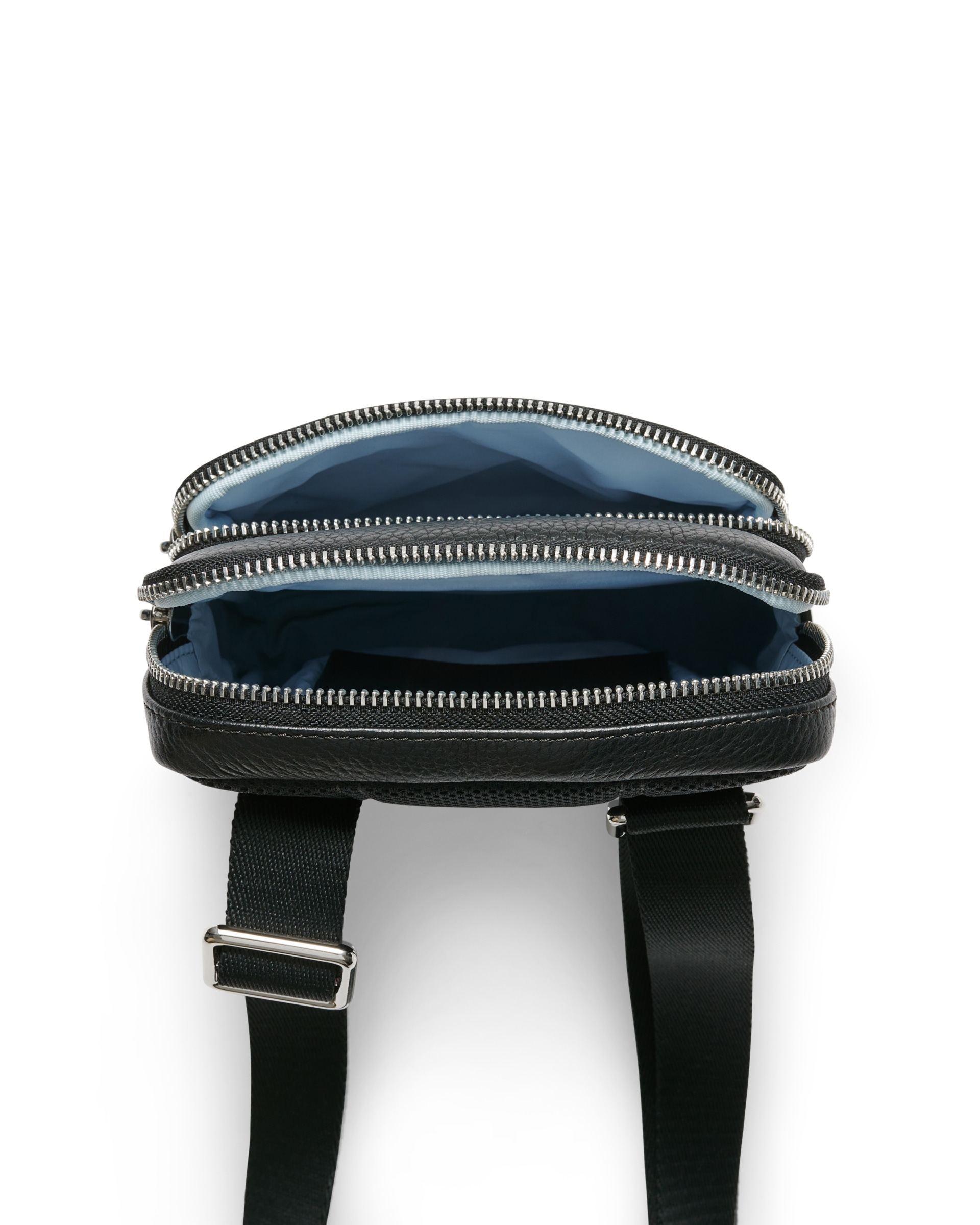 ECCOยฎ Flat Pouch Leather Crossbody Bag - Black - Birdeye