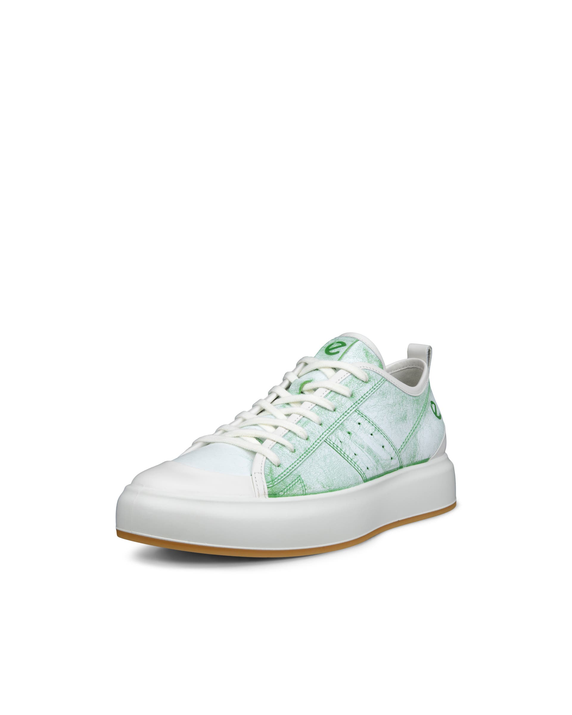 ECCO® Street Ace Heren leren sneaker - Groen - Main