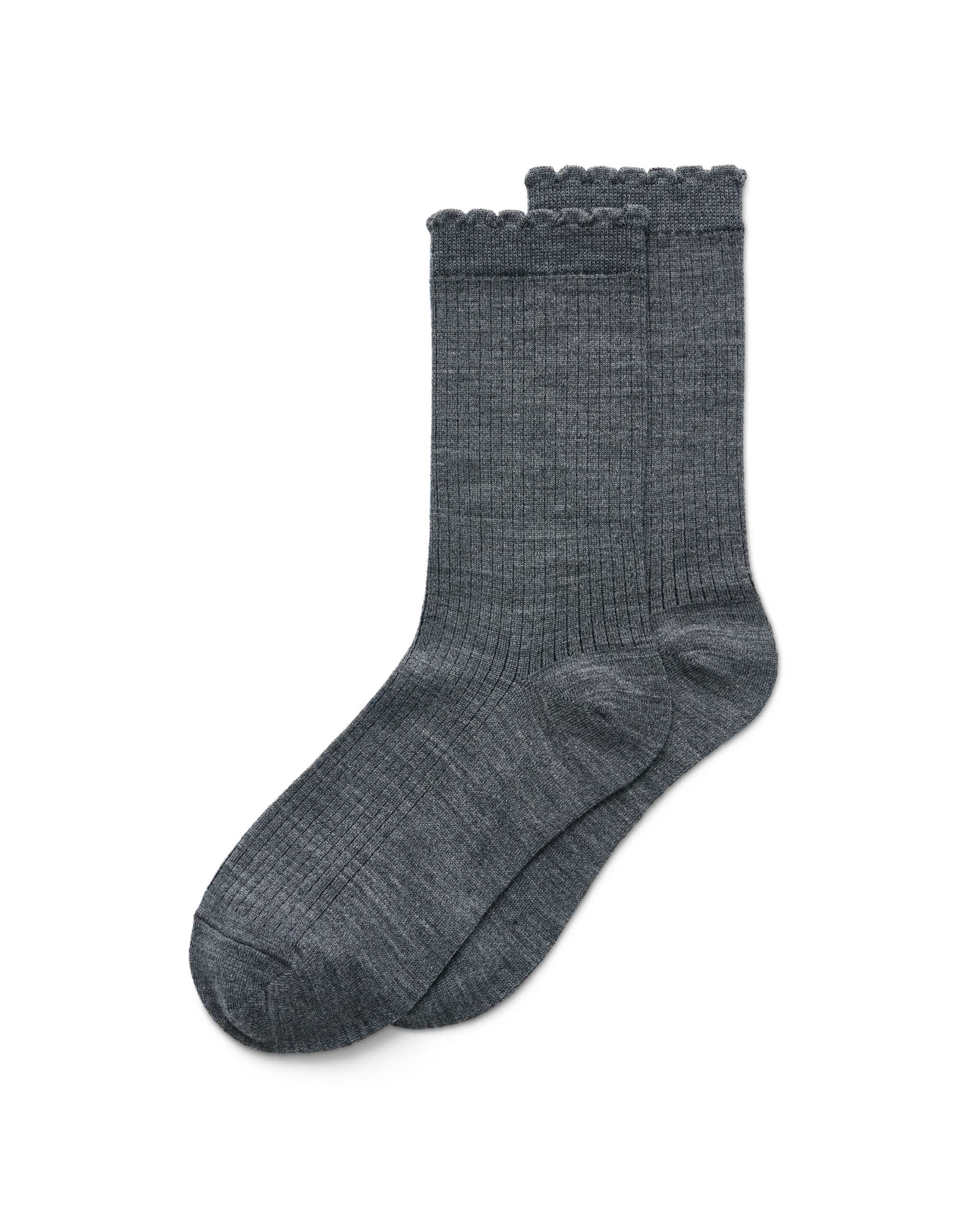 Women's ECCO® Hygge Femme Mid-Cut Socks - Grey - Main