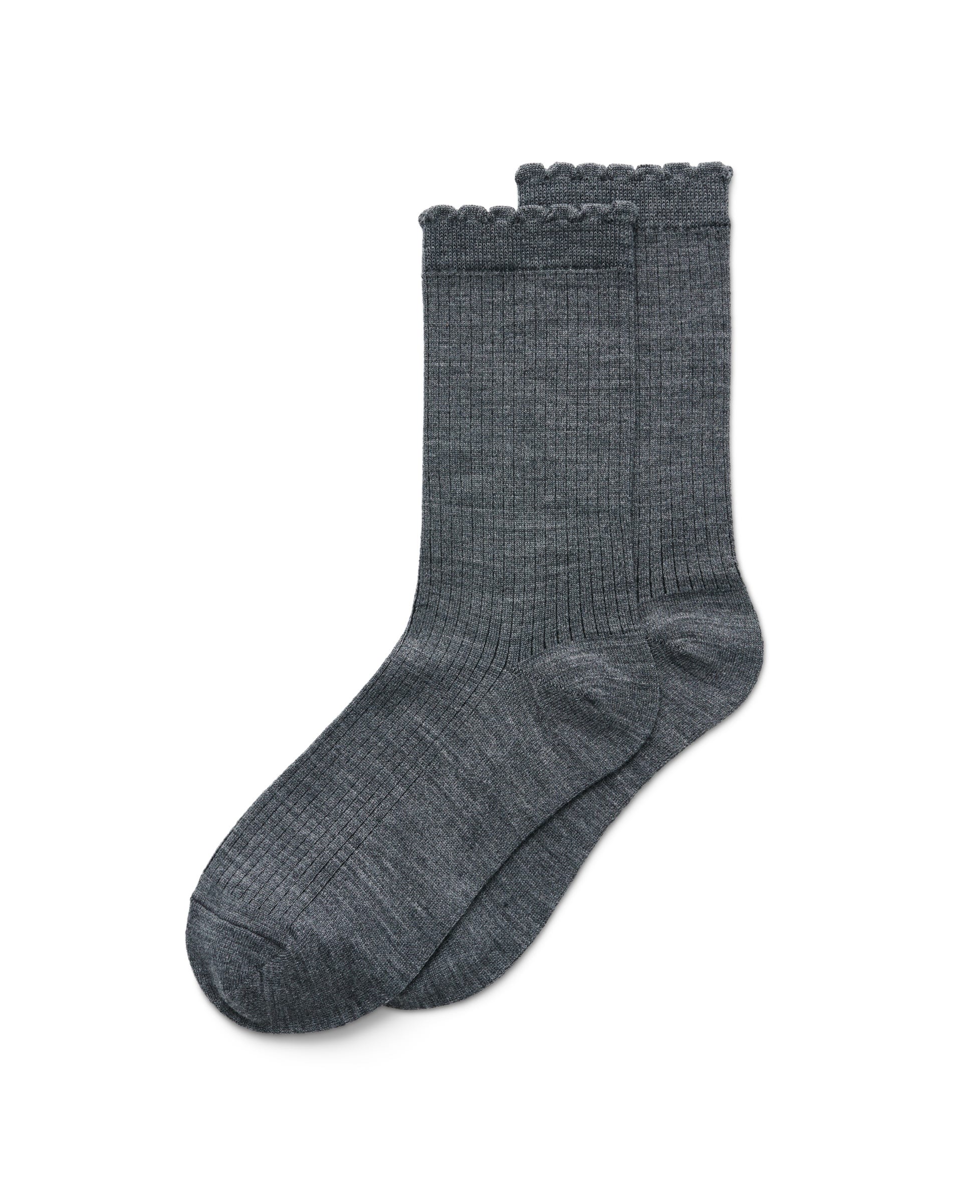 Women's ECCO® Hygge Femme Mid-Cut Socks - Grey - Main