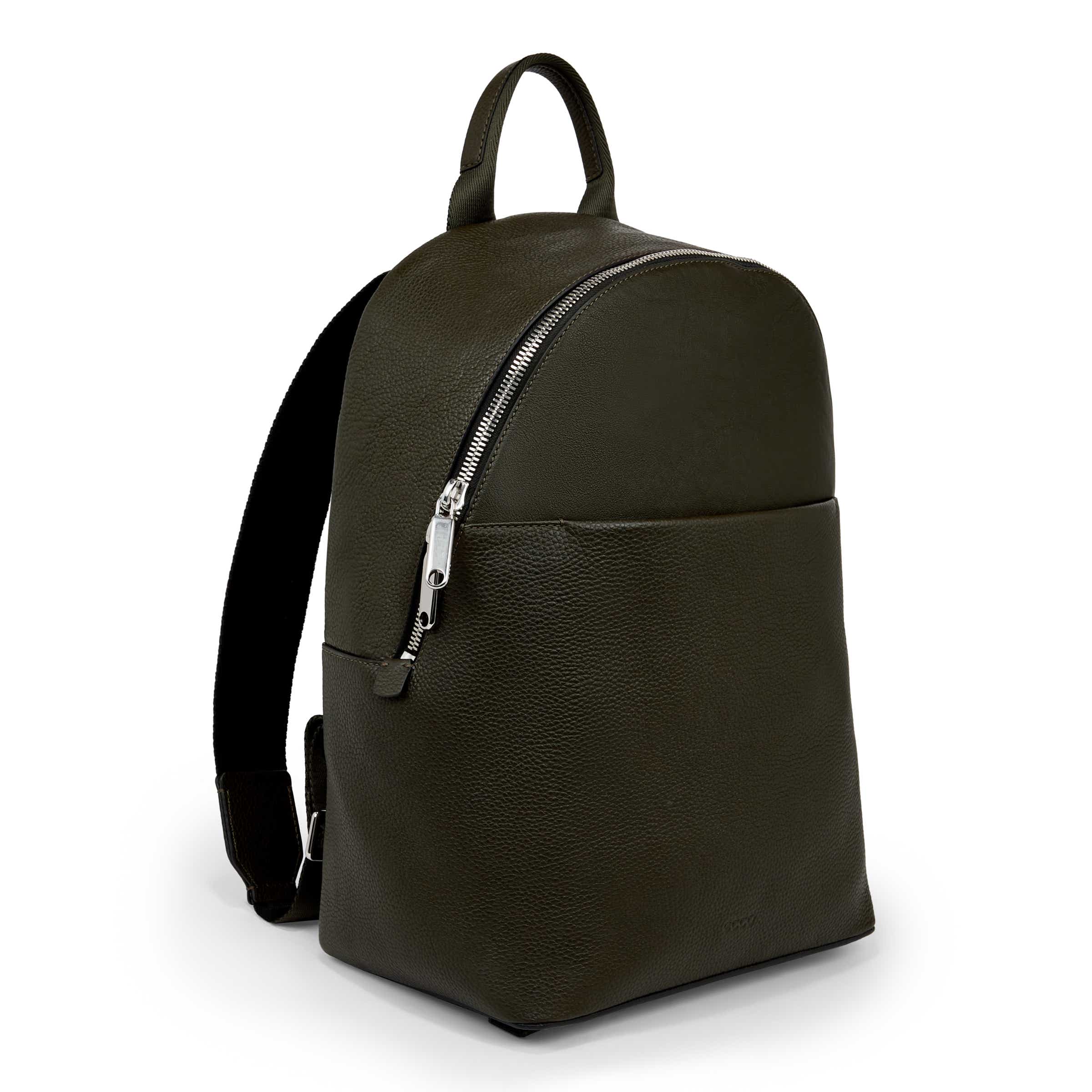 ECCO® Round Pack Large Leather Backpack - Green - Main