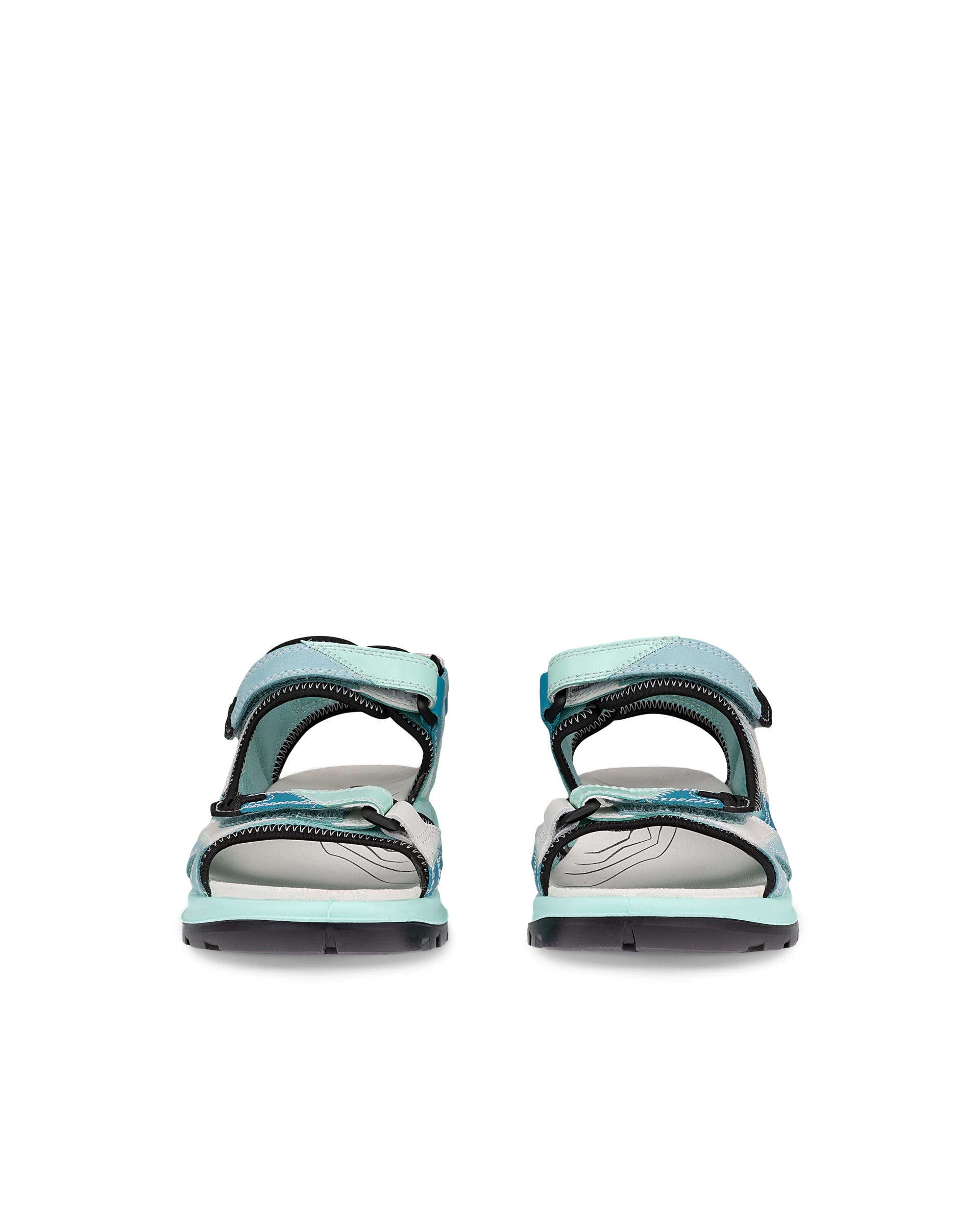 Women's ECCO® Offroad Nubuck Hiking Sandal - Blue - Front pair