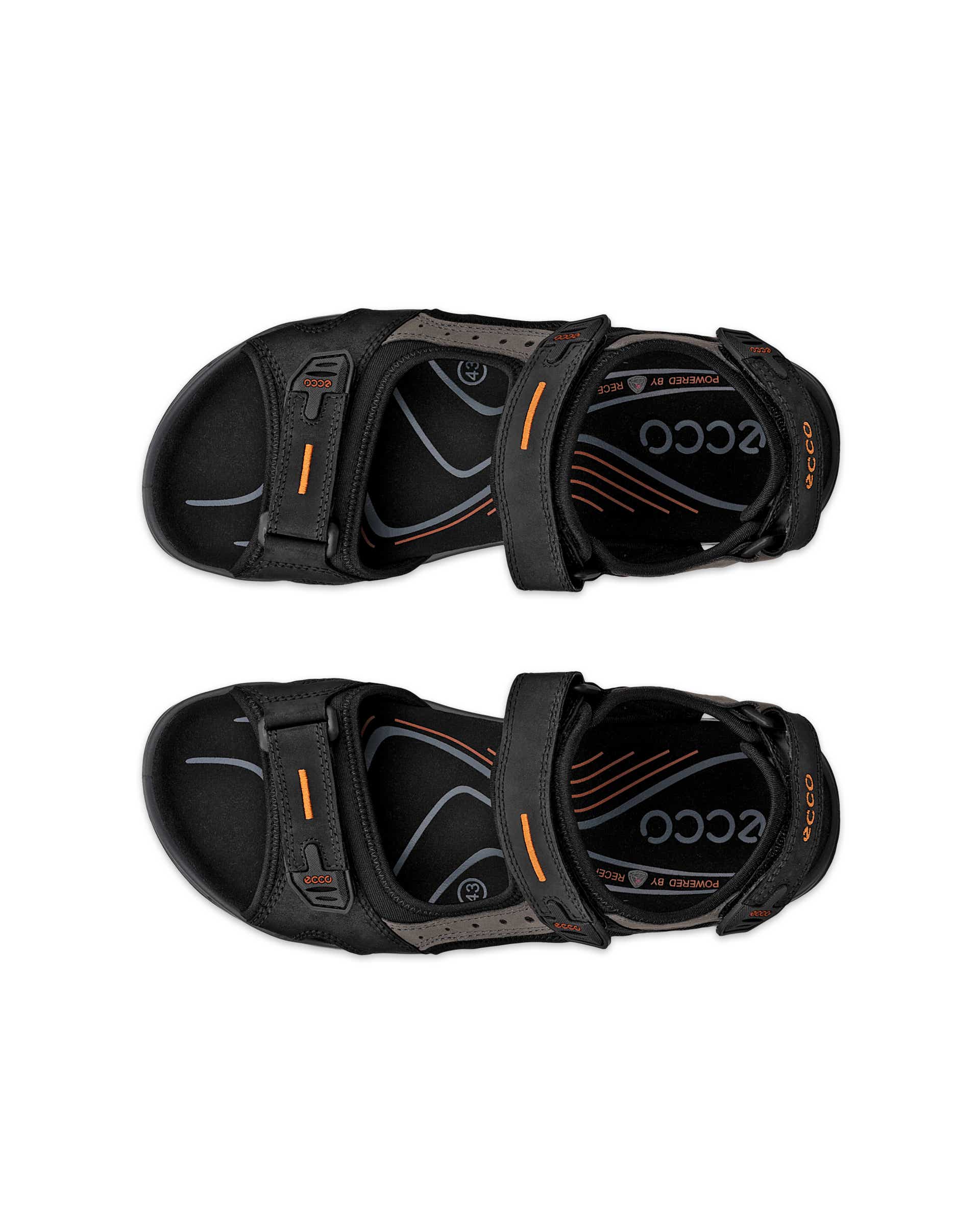 Pánské nubukové outdoorové sandály ECCO® Offroad - Černá - Top left pair