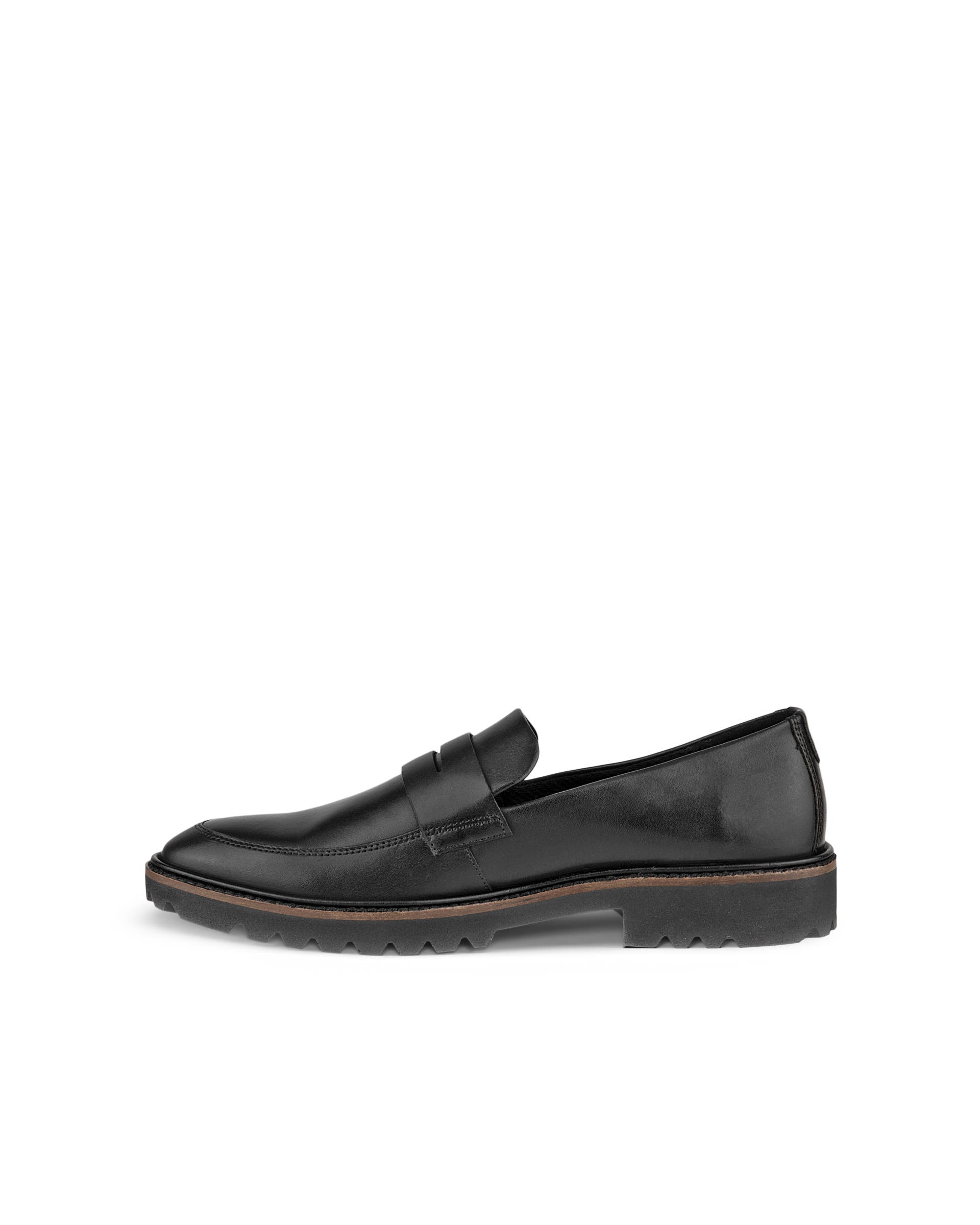 Women's ECCO® Modern Tailored Leather Loafer - Black - Outside