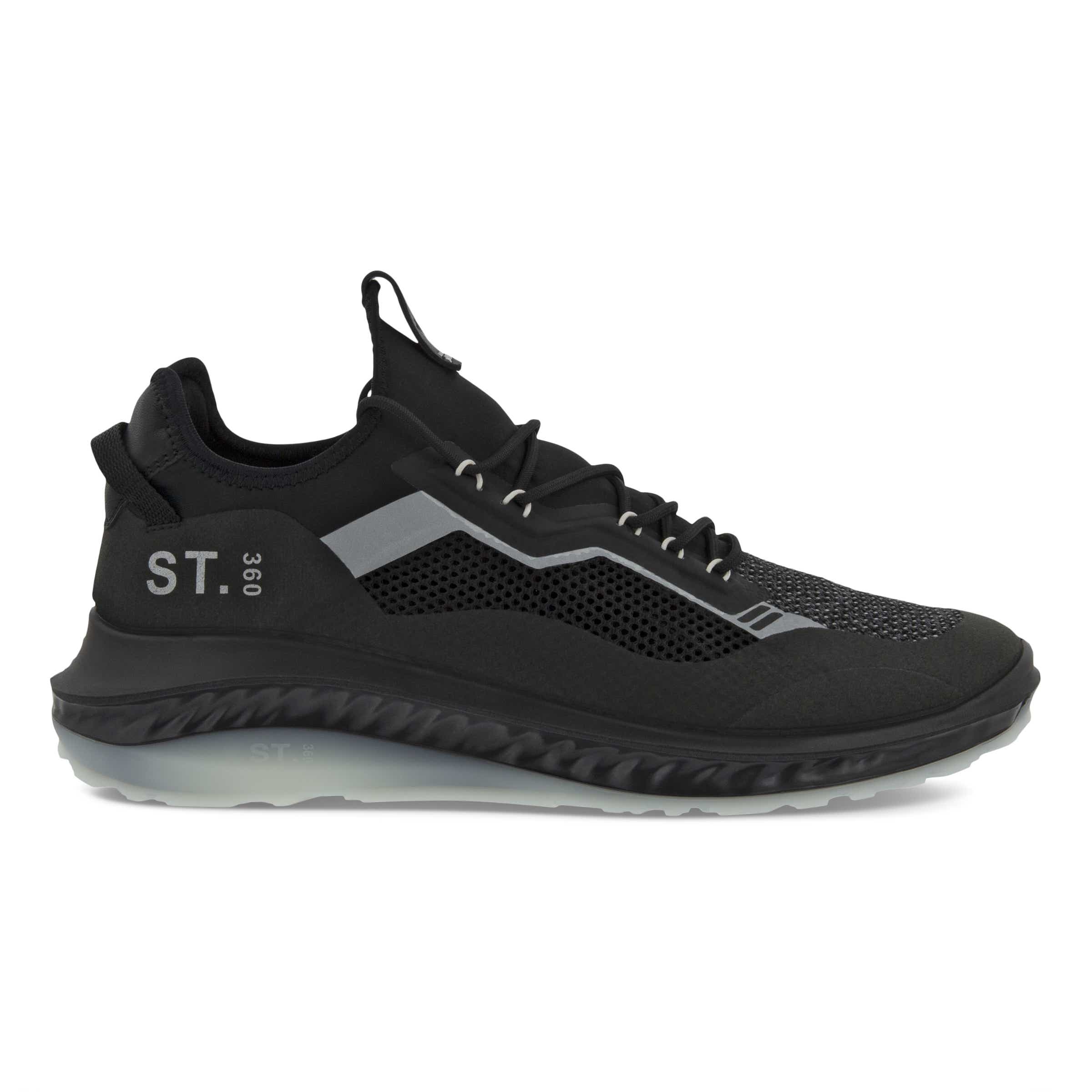 Men's ECCO® ST.360 Textile Sneaker - Black - Outside