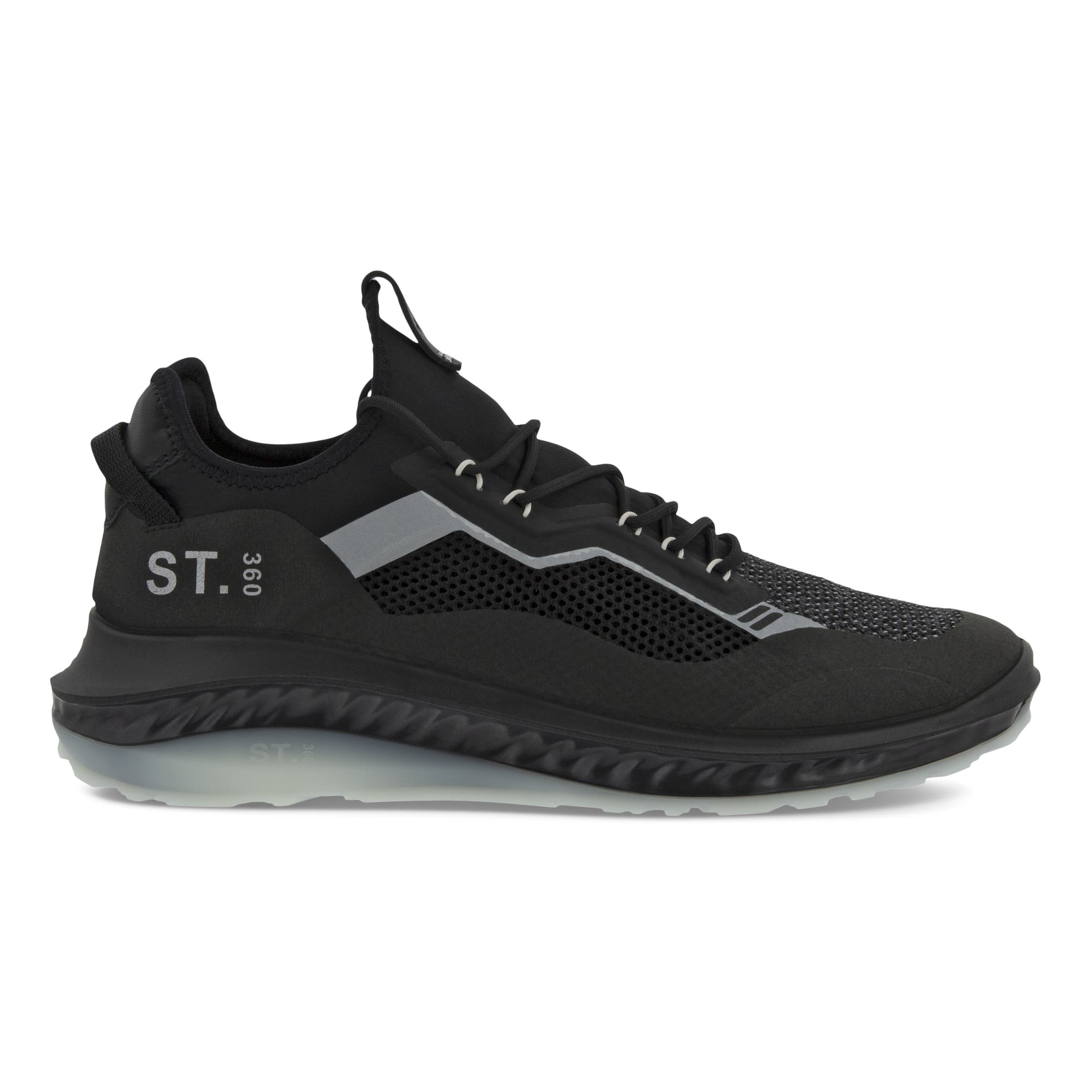 Men's ECCO® ST.360 Textile Sneaker - Black - Outside