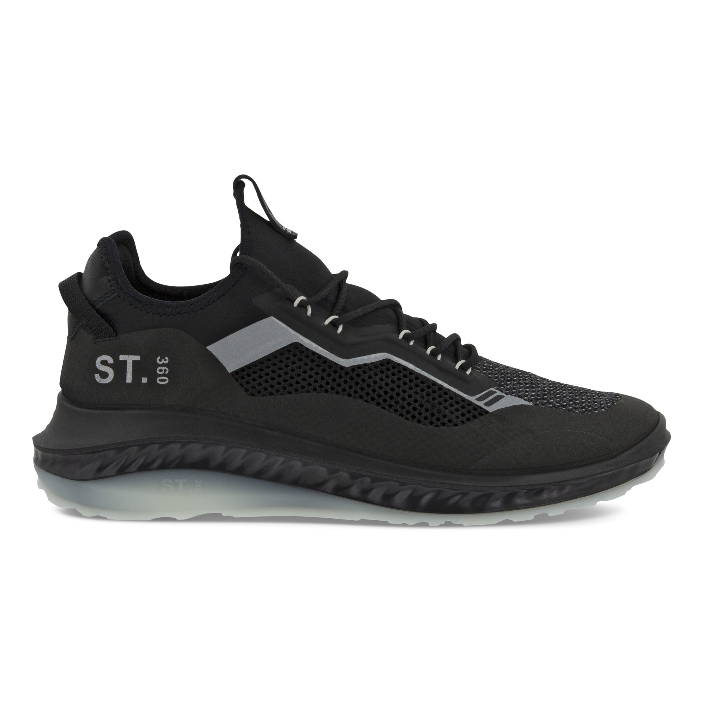 Men's ECCO® ST.360 Textile Sneaker - Black - Outside