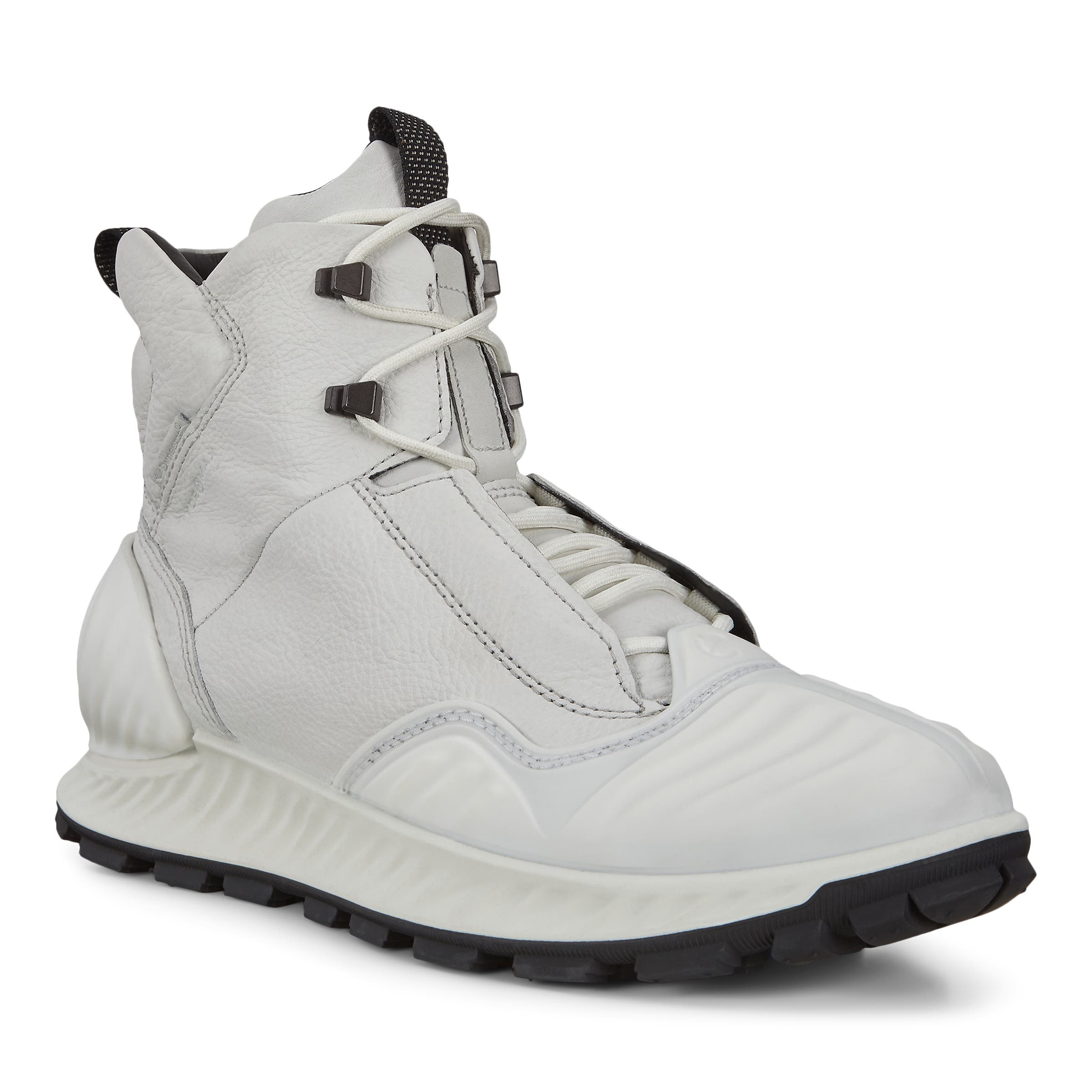 Men's ECCO® Exostrike Leather Mid-Cut Waterproof Outdoor Boot - White - Main