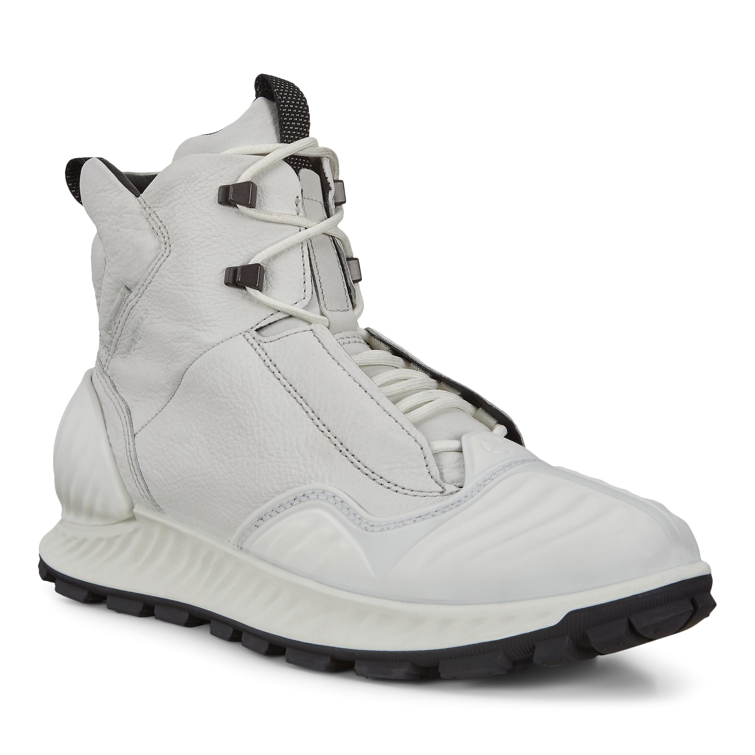 Men's ECCO® Exostrike Leather Mid-Cut Waterproof Outdoor Boot - White - Main