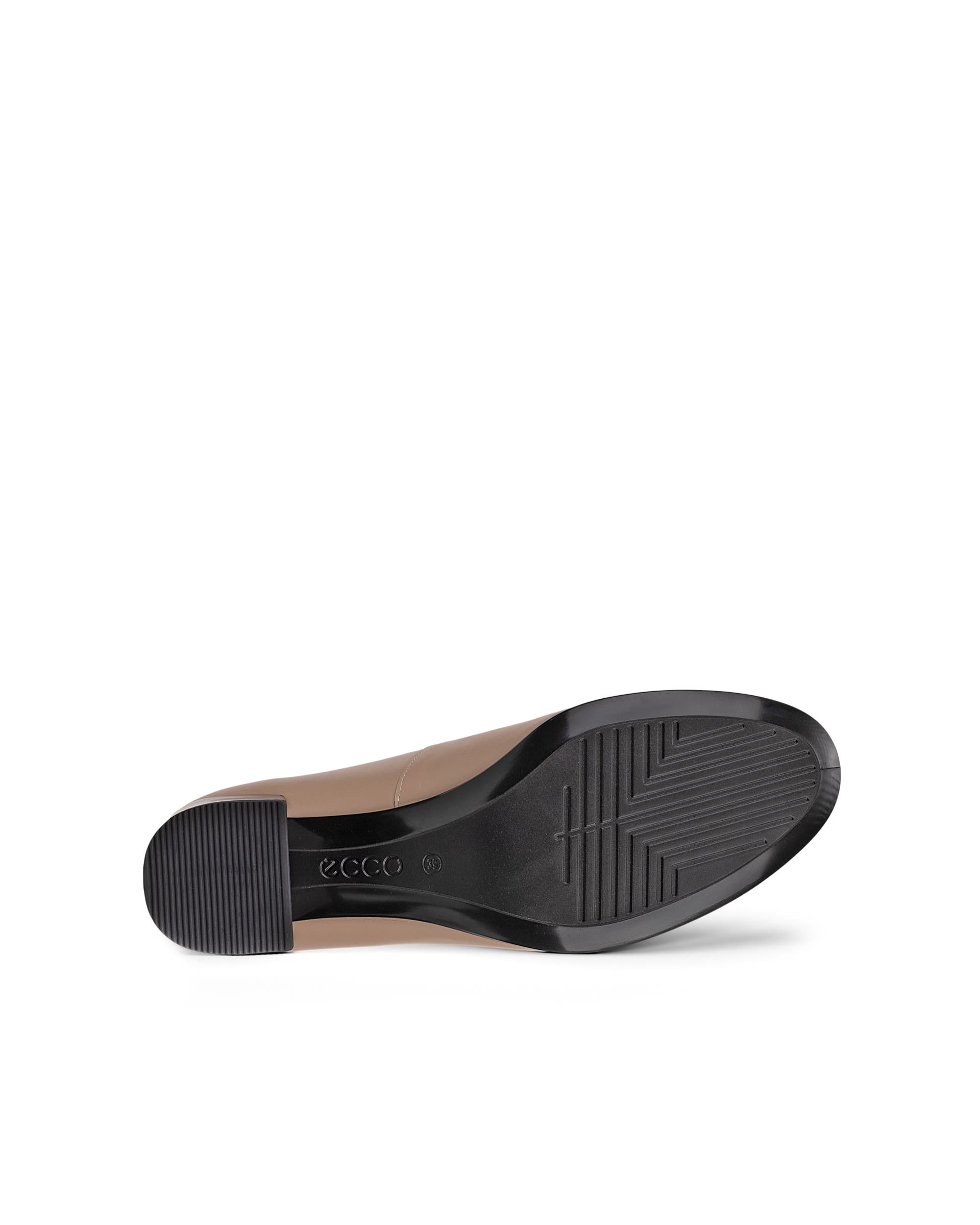 ECCO Dress Classic 35 ウィメンズ レザーブロックヒールパンプス - ベージュ - Sole