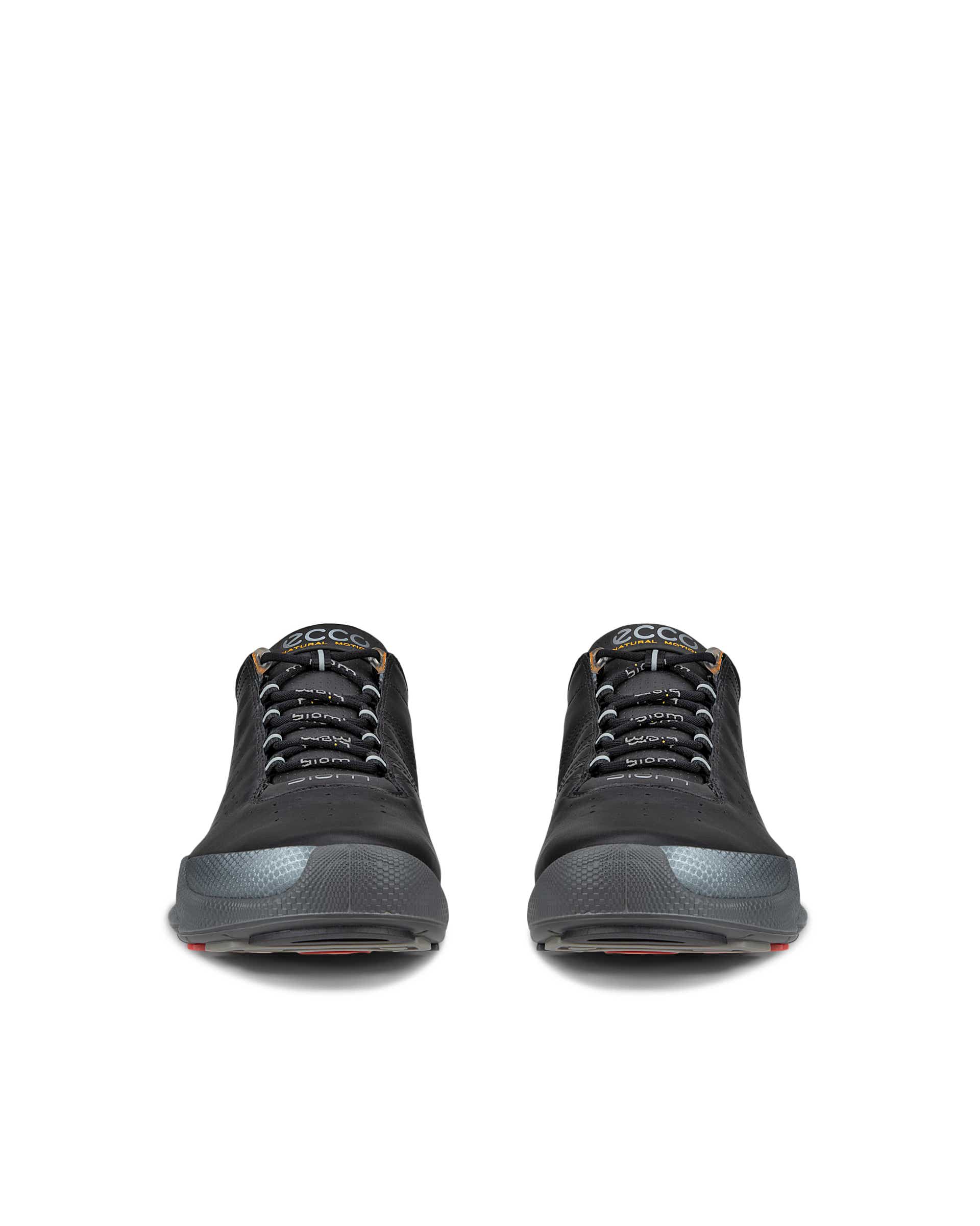 Men's ECCO® BIOM C Leather Sneaker - Black - Front pair