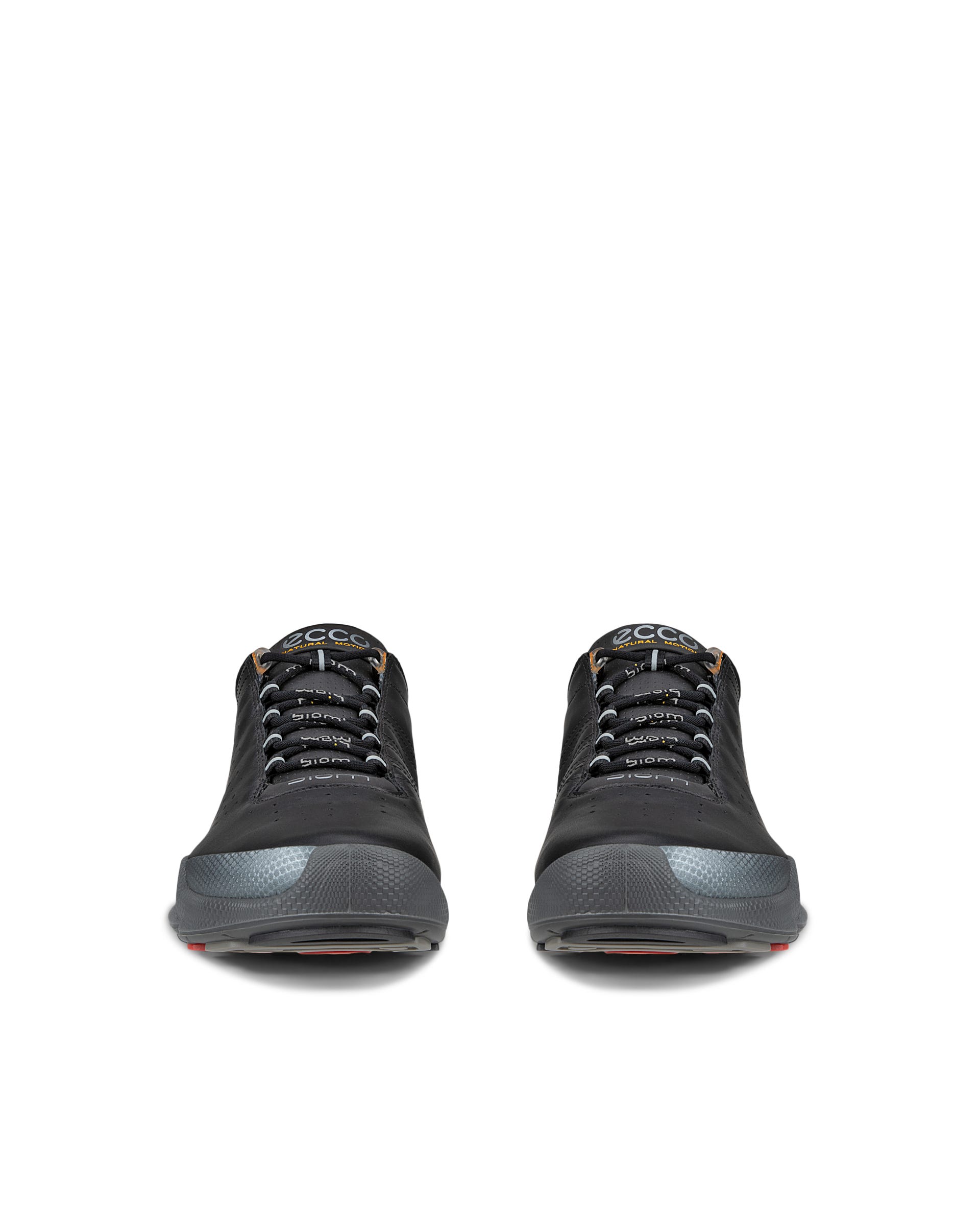 Men's ECCO® BIOM C Leather Sneaker - Black - Front pair