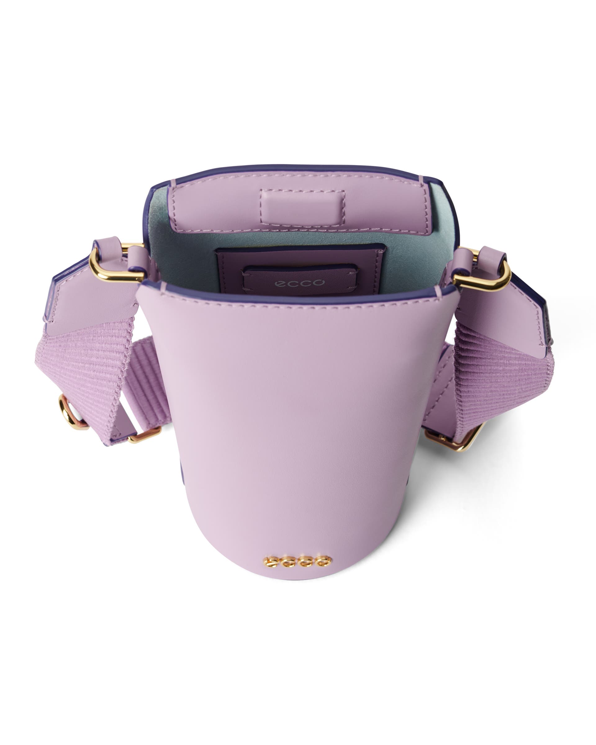 ECCO® Pot Smooth Leather Crossbody Bag - Purple - Inside