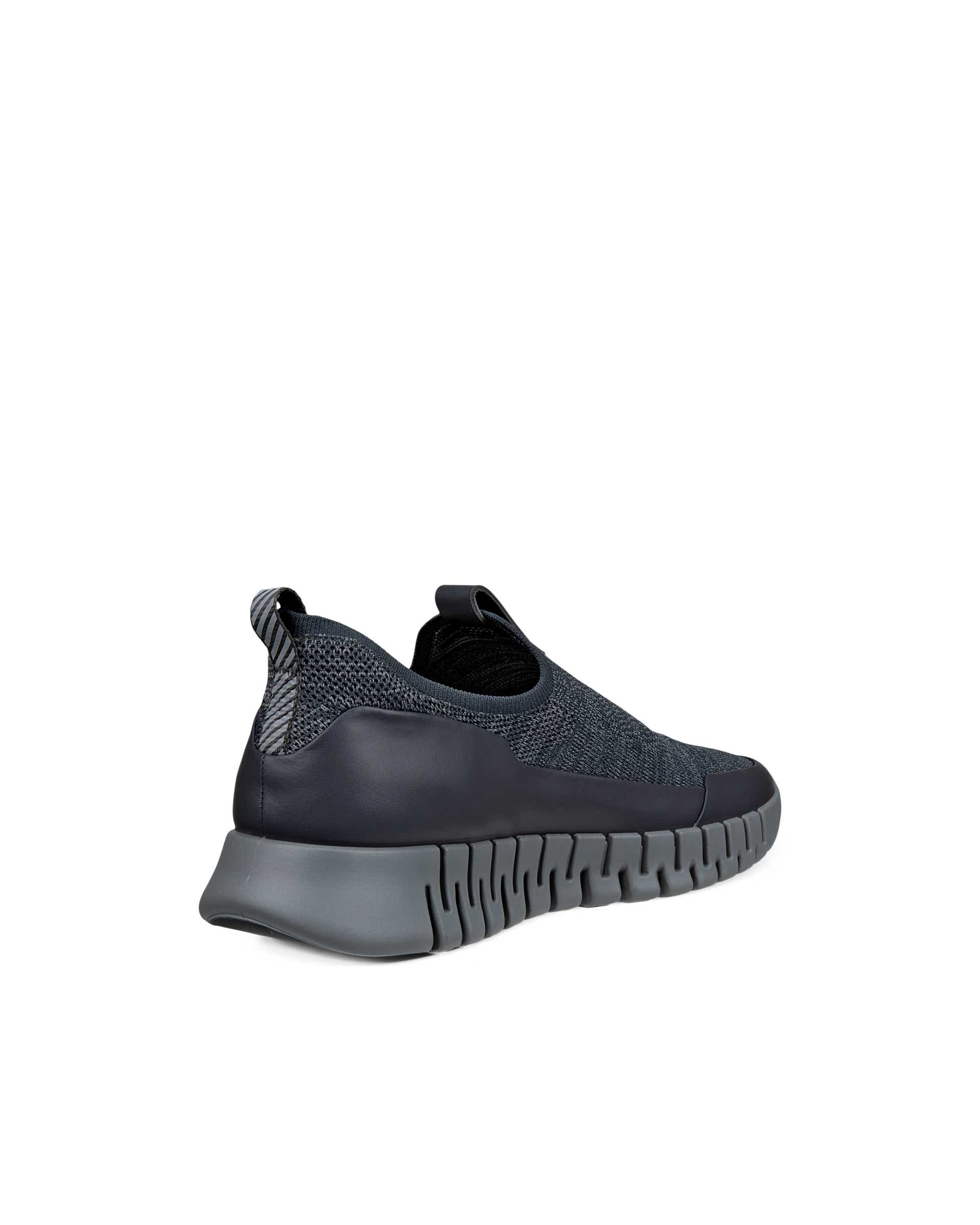 ECCO® GRUUV heren sneaker van textiel - Grijs - Back