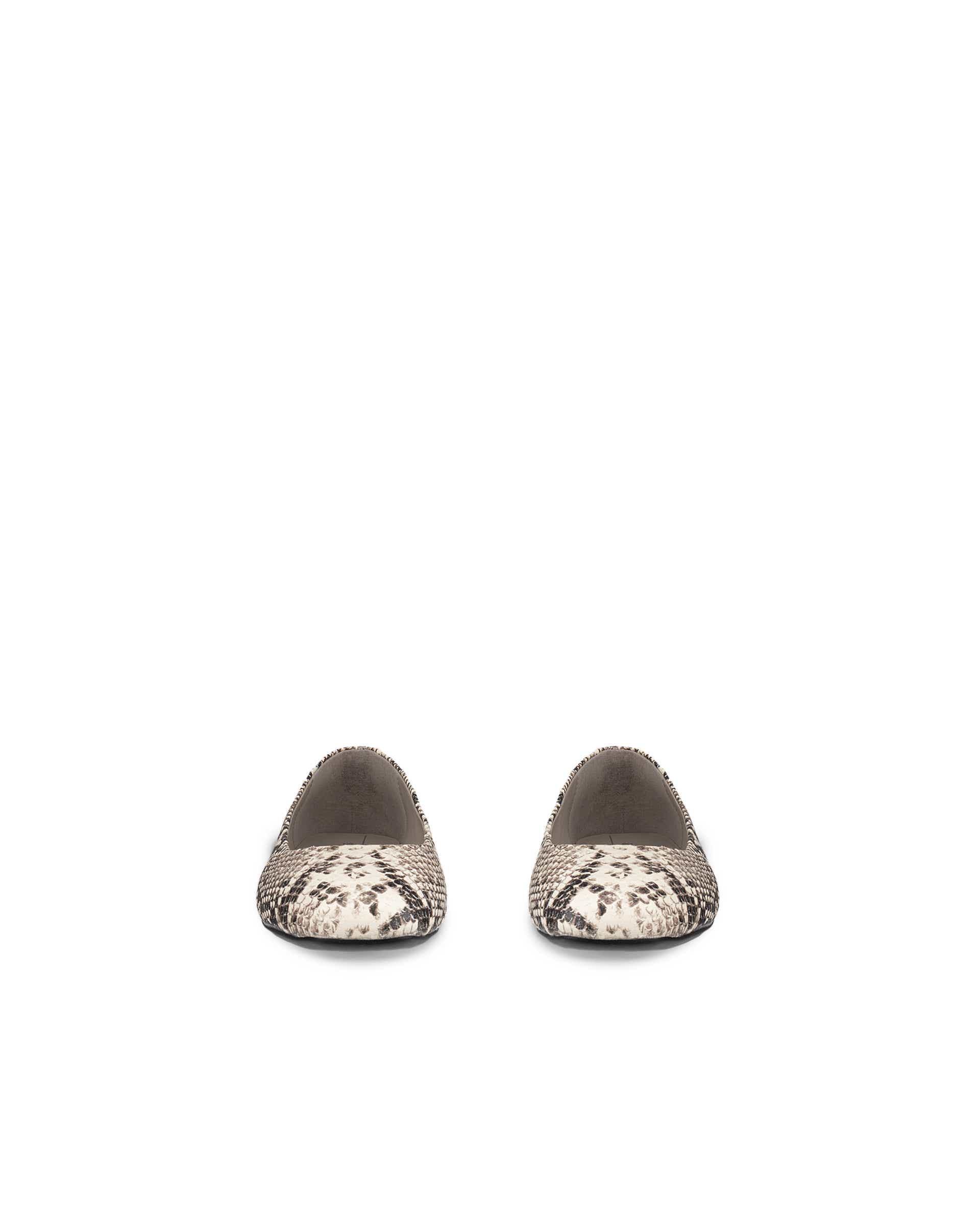 ECCO® Margot női bőr balerinacipő - Bézs - Front pair