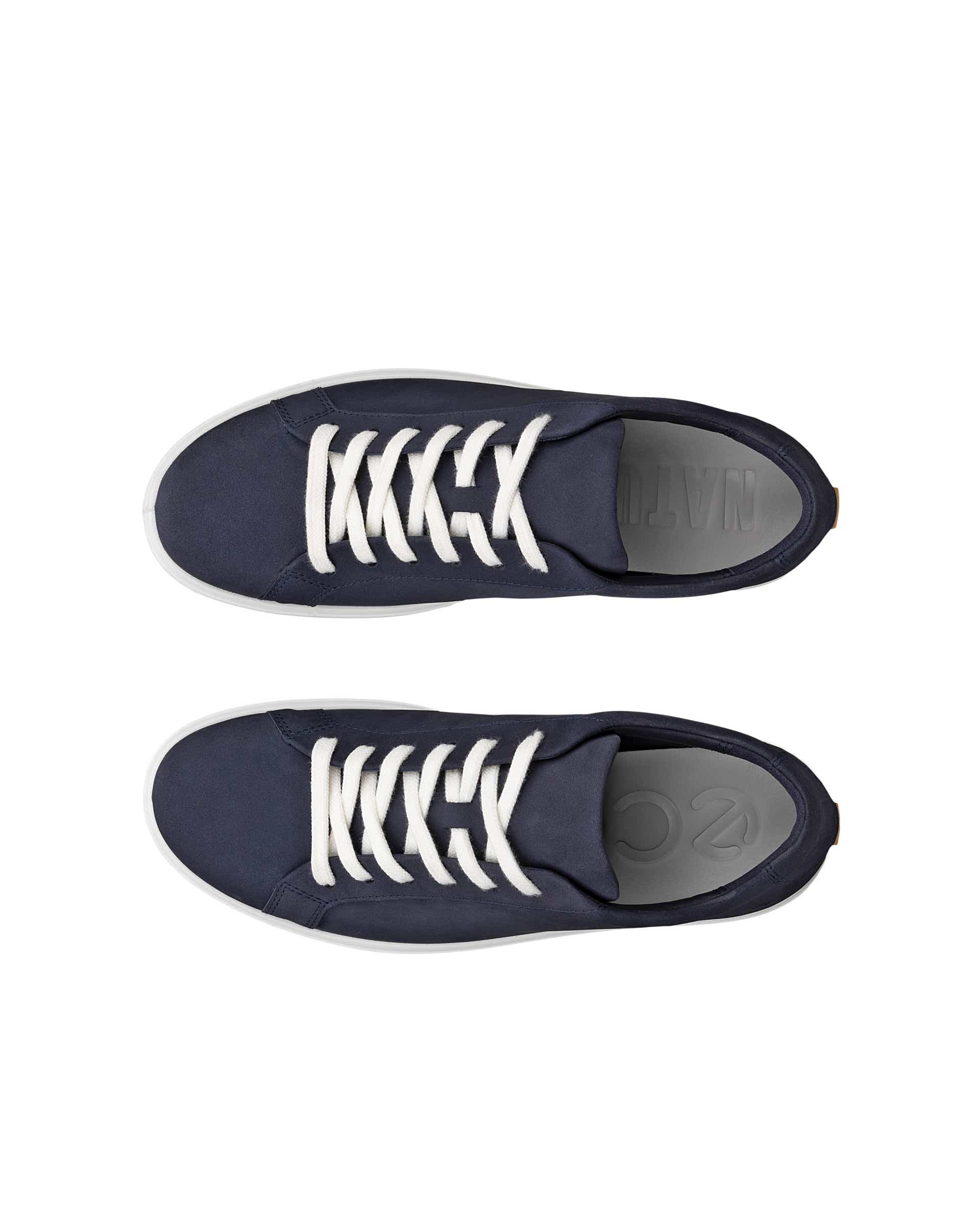 ECCO® SOFT 60 Damen Nubuk-Schnürschuh - Blau - Top left pair