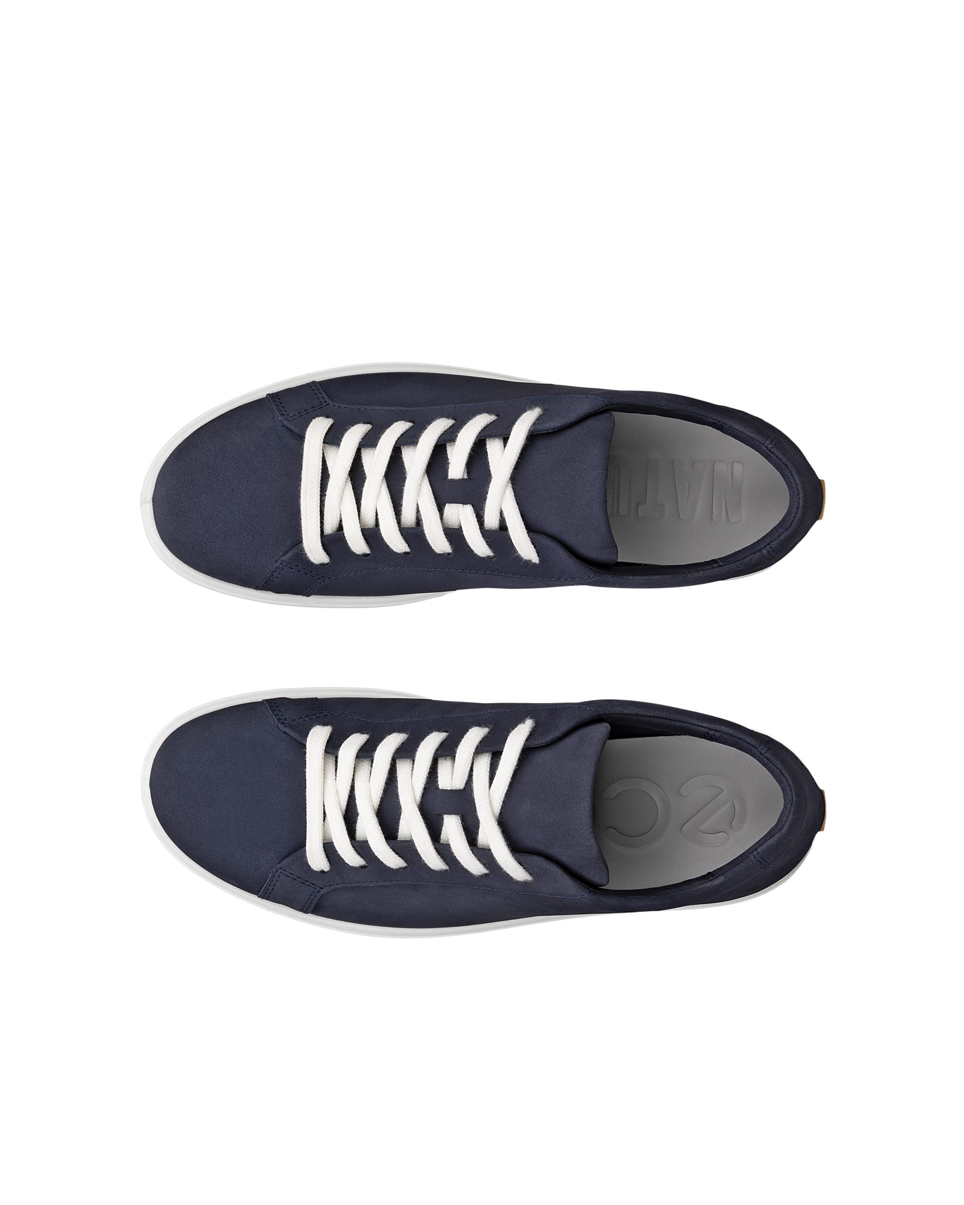 ECCO® SOFT 60 Damen Nubuk-Schnürschuh - Blau - Top left pair