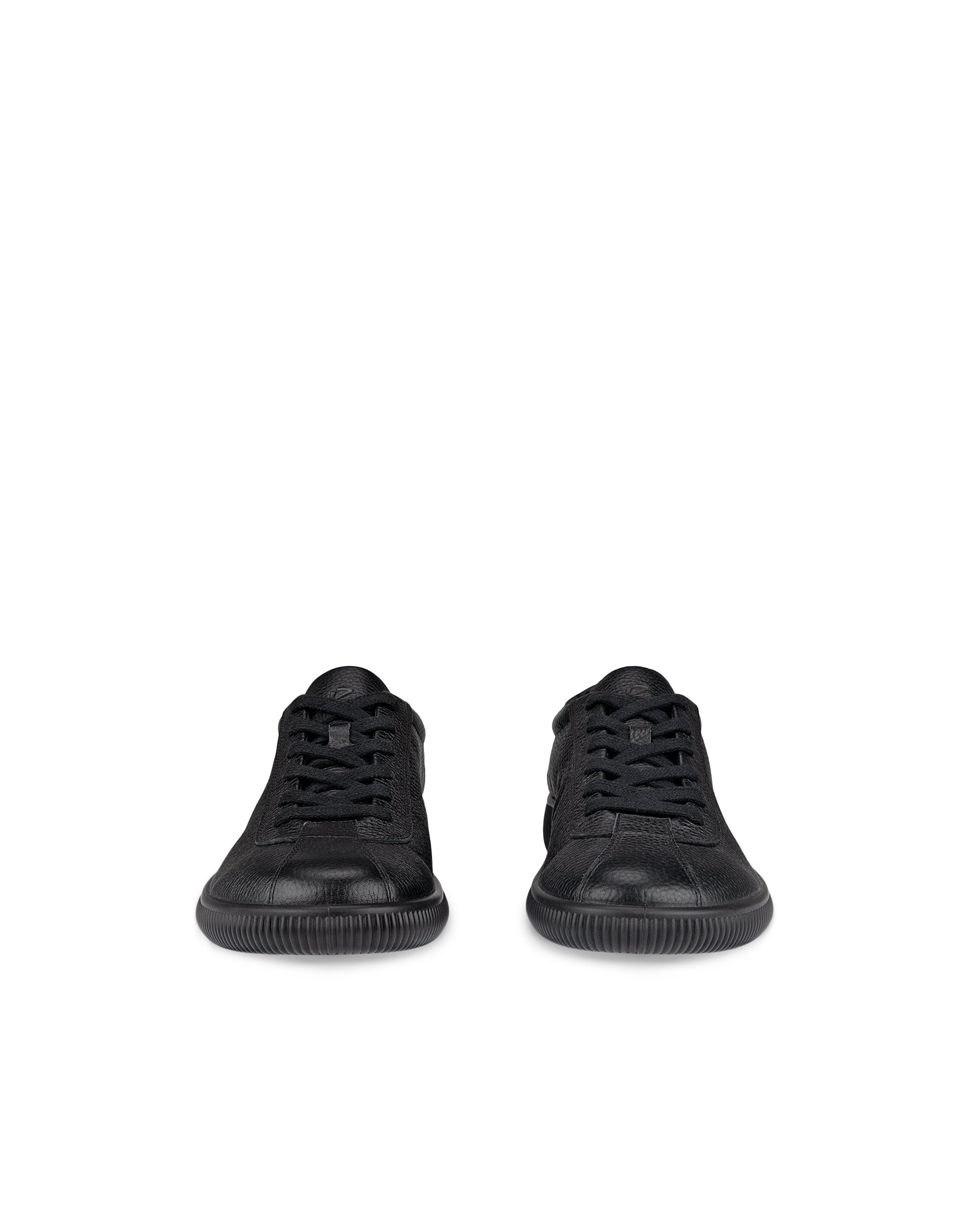 ECCO Soft Zero メンズ レザースニーカー - ブラック - Front pair